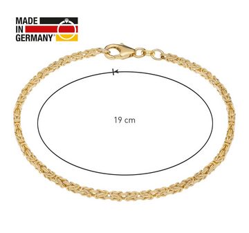 trendor Gliederarmband Königskette Gold 585 / 14K Breite 2 mm