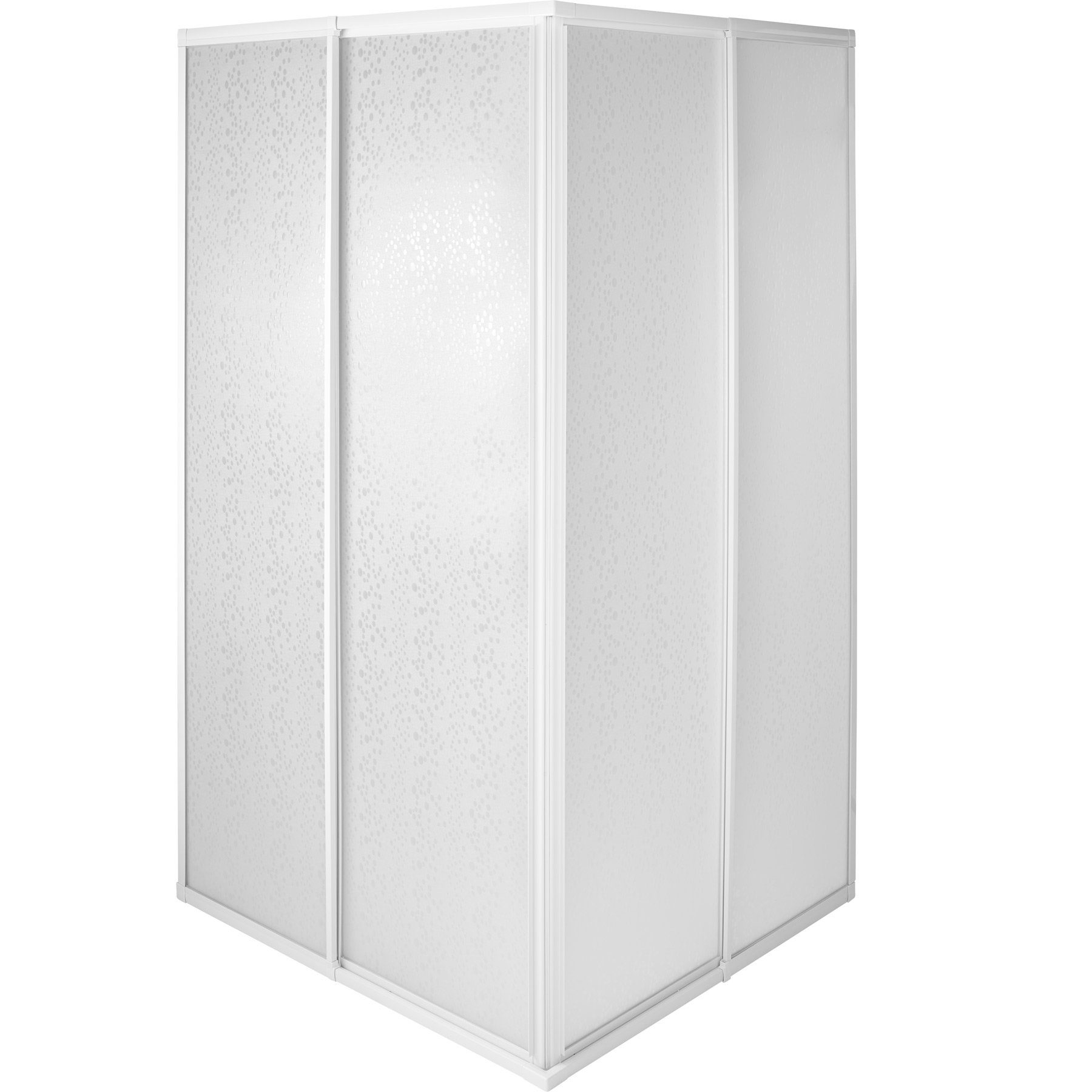 tectake Duschwand Duschkabine, Polypropylen, aus Kunststoff mit rostfreiem Aluminiumrahmen