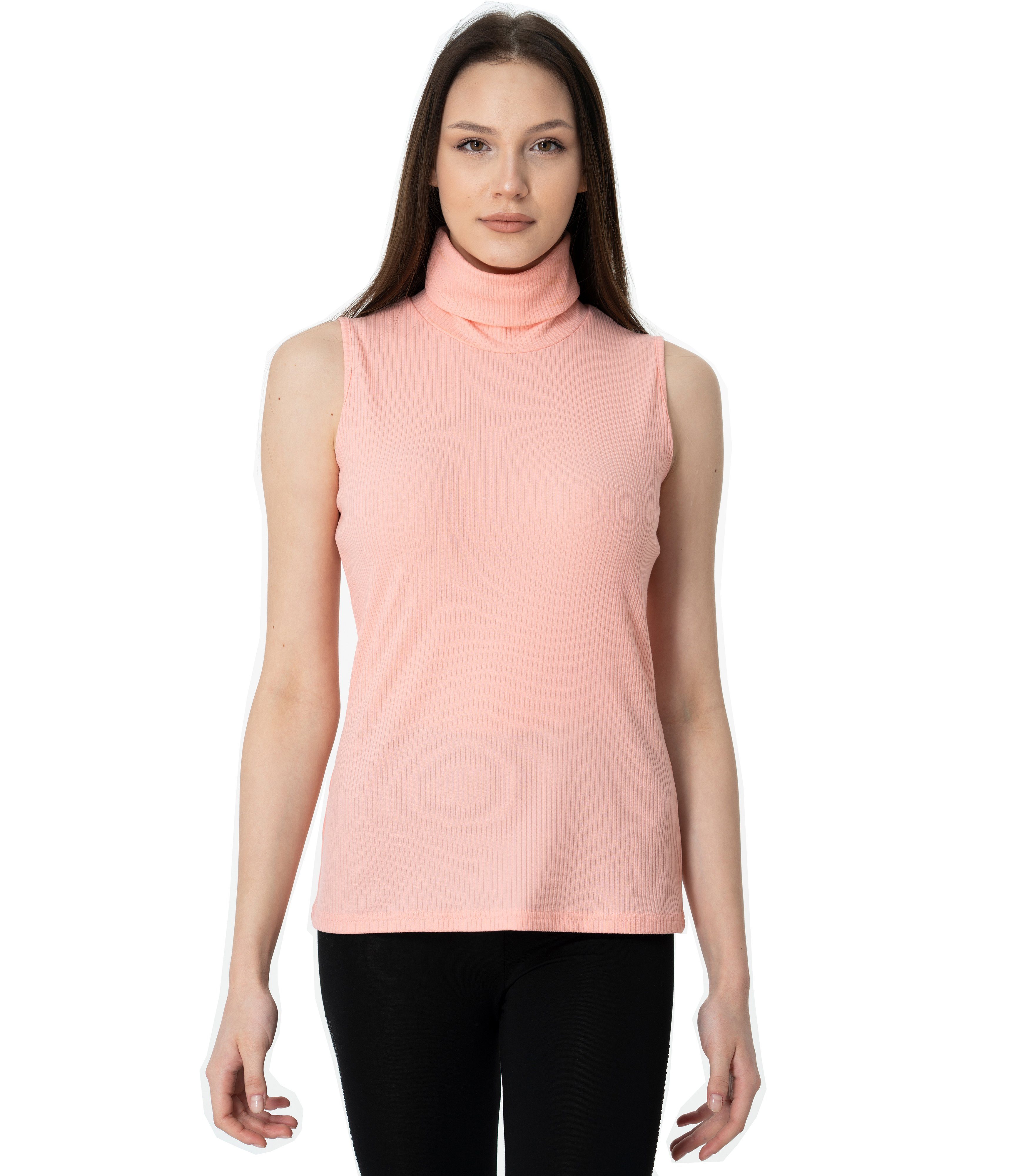 Mellice Rollkragenshirt Damen Ärmellos Shirt mit Rollkragen