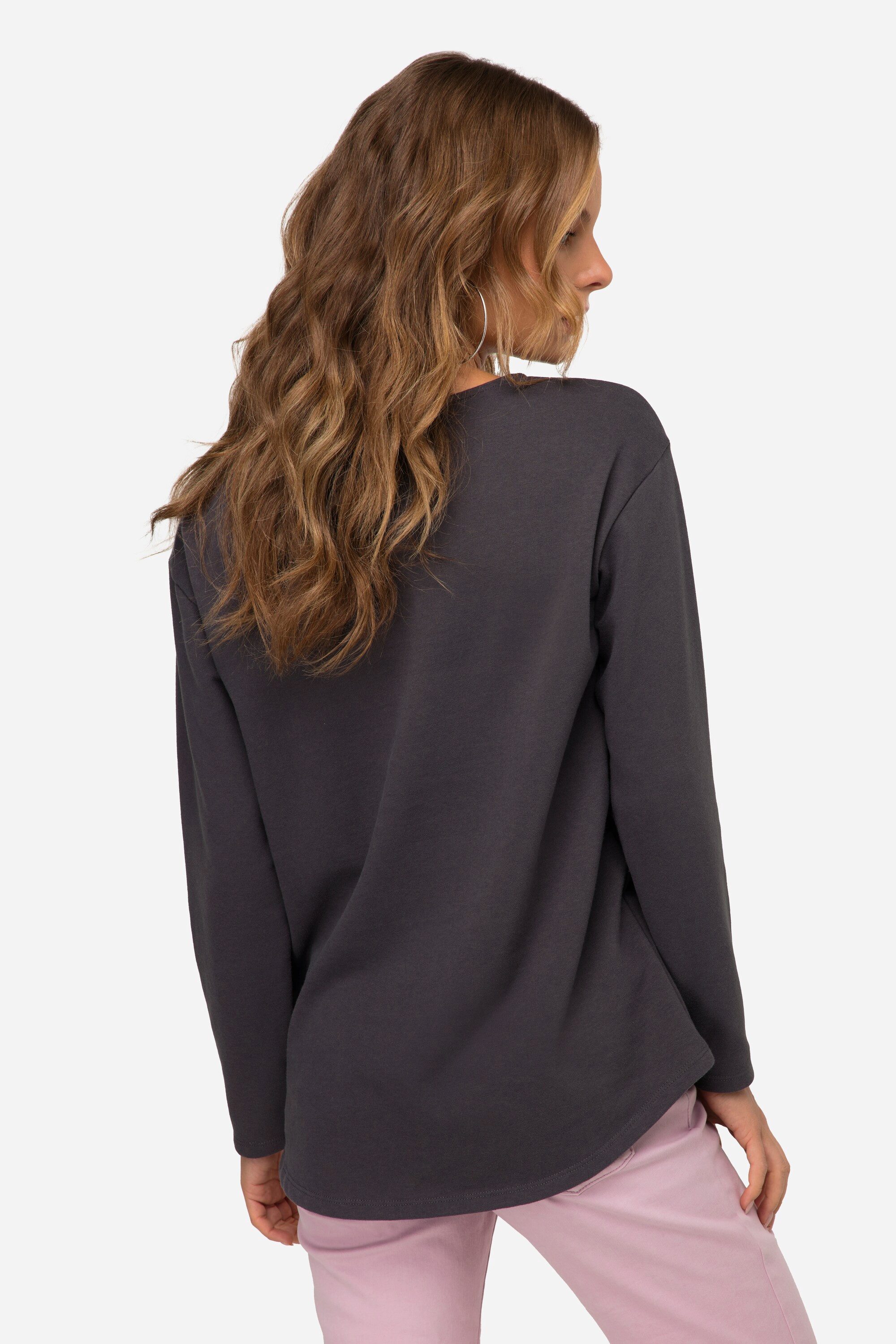 Laurasøn Sweatshirt Sweatshirt oversized Robben Print Rundhals Langarm