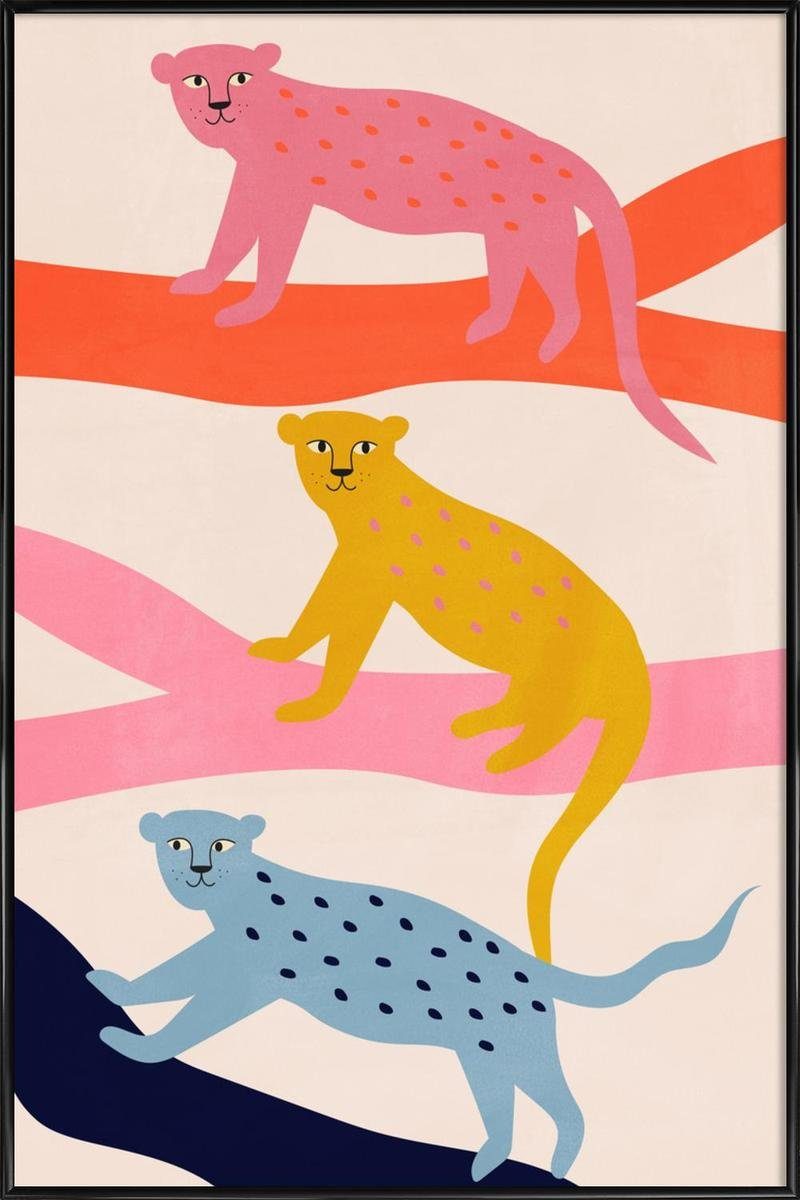 St), Poster in Little Flourishes Rand Fine-Art-Print mit Poster breiten, cm Juniqe Galeriequalität weißen 1 Kunststoffrahmen, einem (1 mit