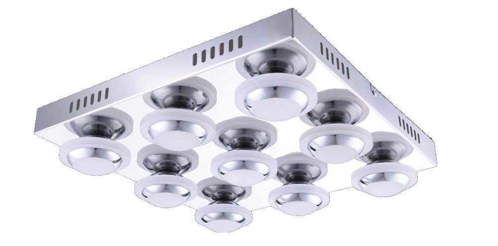 WOFI LED Wofi LED fest Beleuchtung Warmweiß, Leuchte verbaut, Watt LED-Leuchtmittel Decken Leuchte Metall 40,5 Deckenleuchte