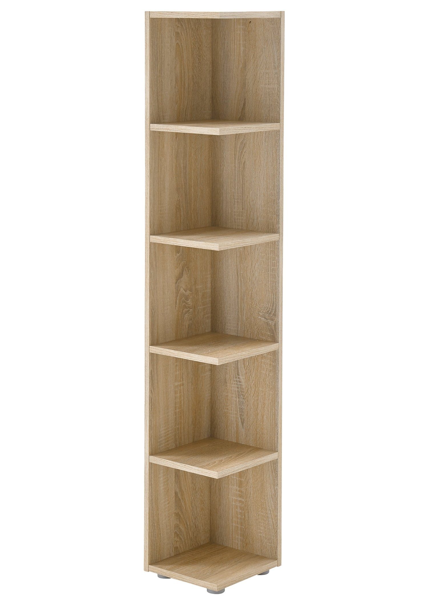 Eckregal CORNER LIGHT, H 142 cm, B 24 cm, 1-tlg., Eiche Sonoma Dekor braun, günstig online kaufen