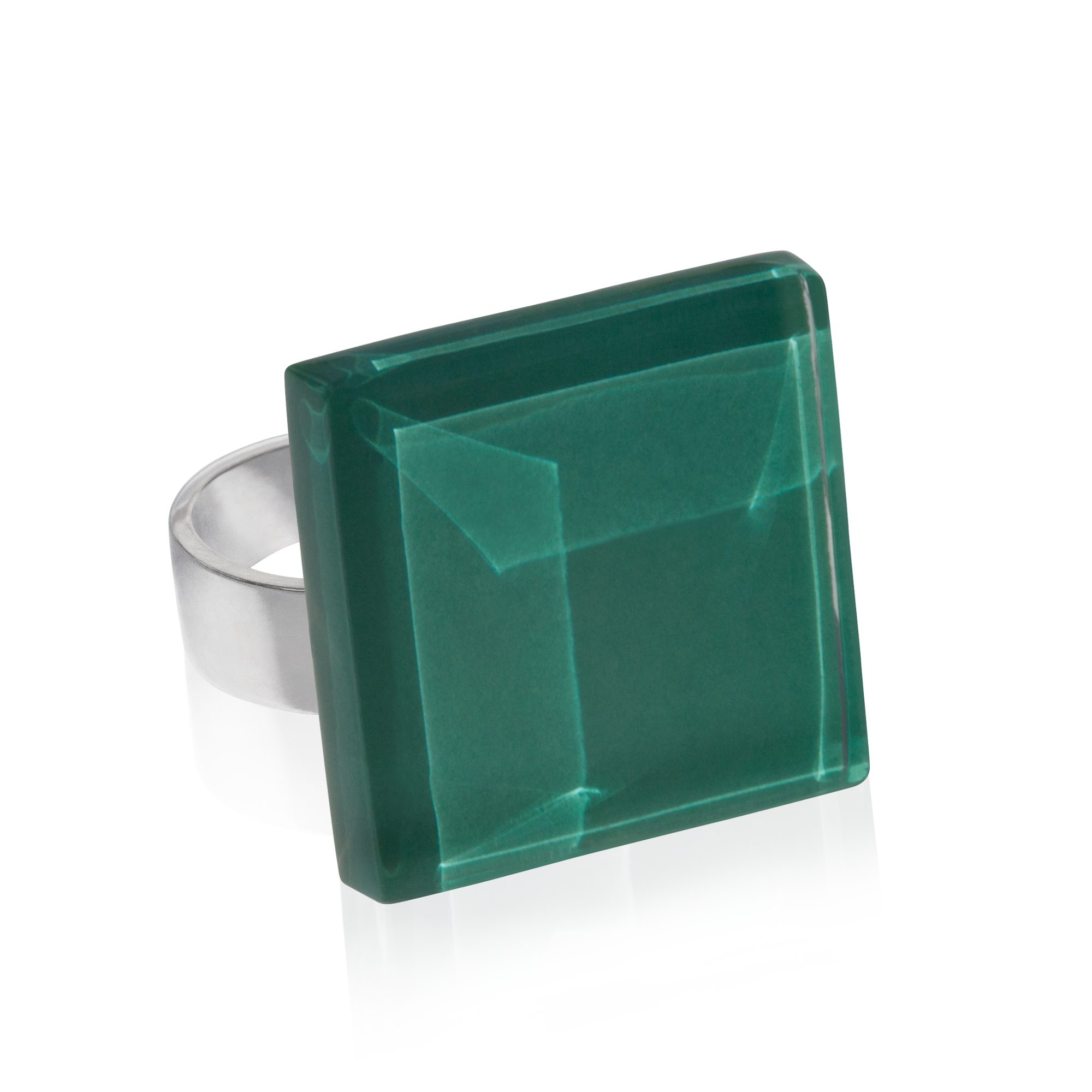 ALEXASCHA Fingerring Statement Ring mit Stein 20mm • größenverstellbar