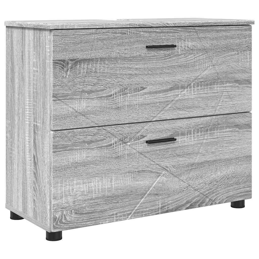 vidaXL Badezimmerspiegelschrank Badezimmer Schrank Grau Sonoma günstig online kaufen
