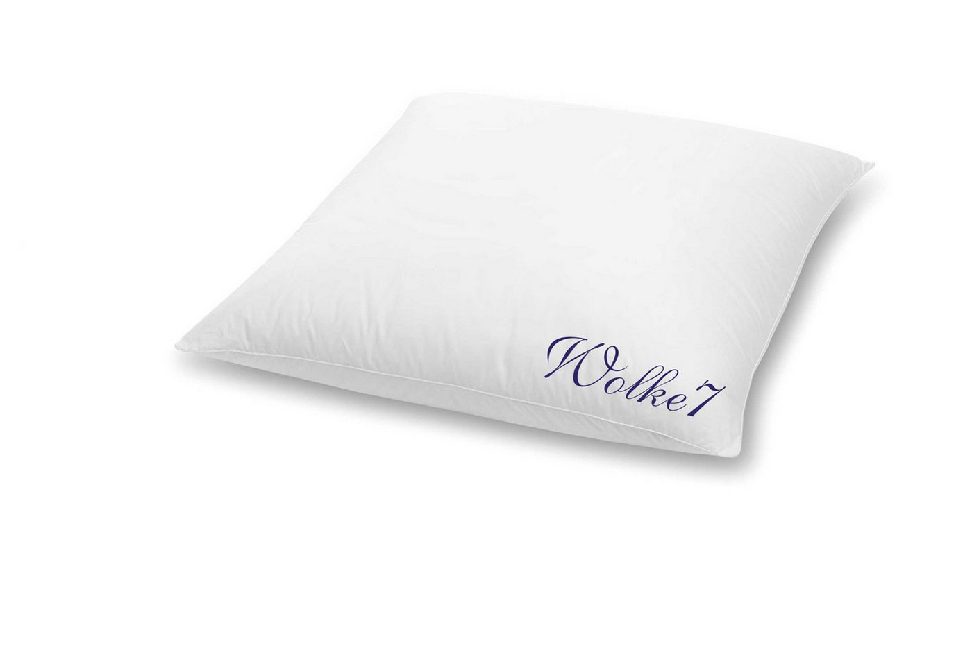 HANSKRUCHEN 3-Kammer-Kopfkissen HANSKRUCHEN Daunenkissen Kopfkissen Wolke 7 Fest 80 x 80 cm, Füllung: 90% Daunen, 10% Federn, Bezug: 1005 Baumwolle, hergestellt in Deutschland, für Allergiker geeignet