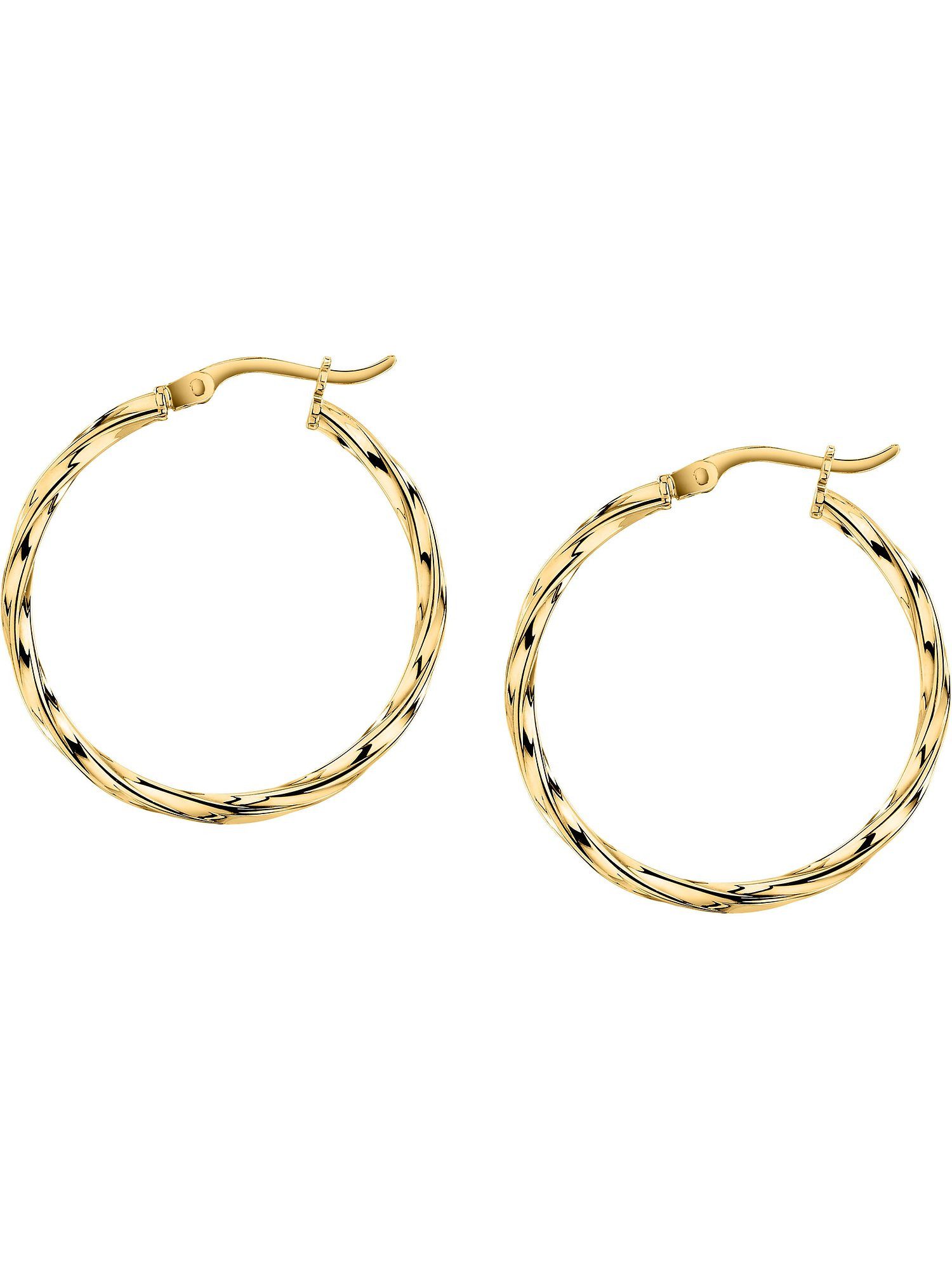 CHRIST Paar Creolen CHRIST Damen-Creolen 585er Gelbgold (Paar), Damenschmuck