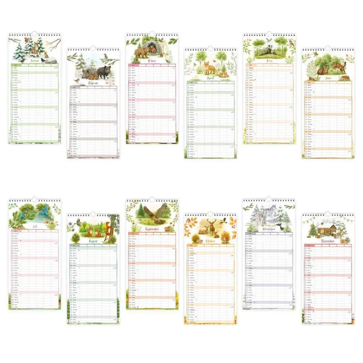 Trötsch Verlag Wandkalender TRÖTSCH - Familienkalender Waldfreunde 2027 – Bild 5 von 5