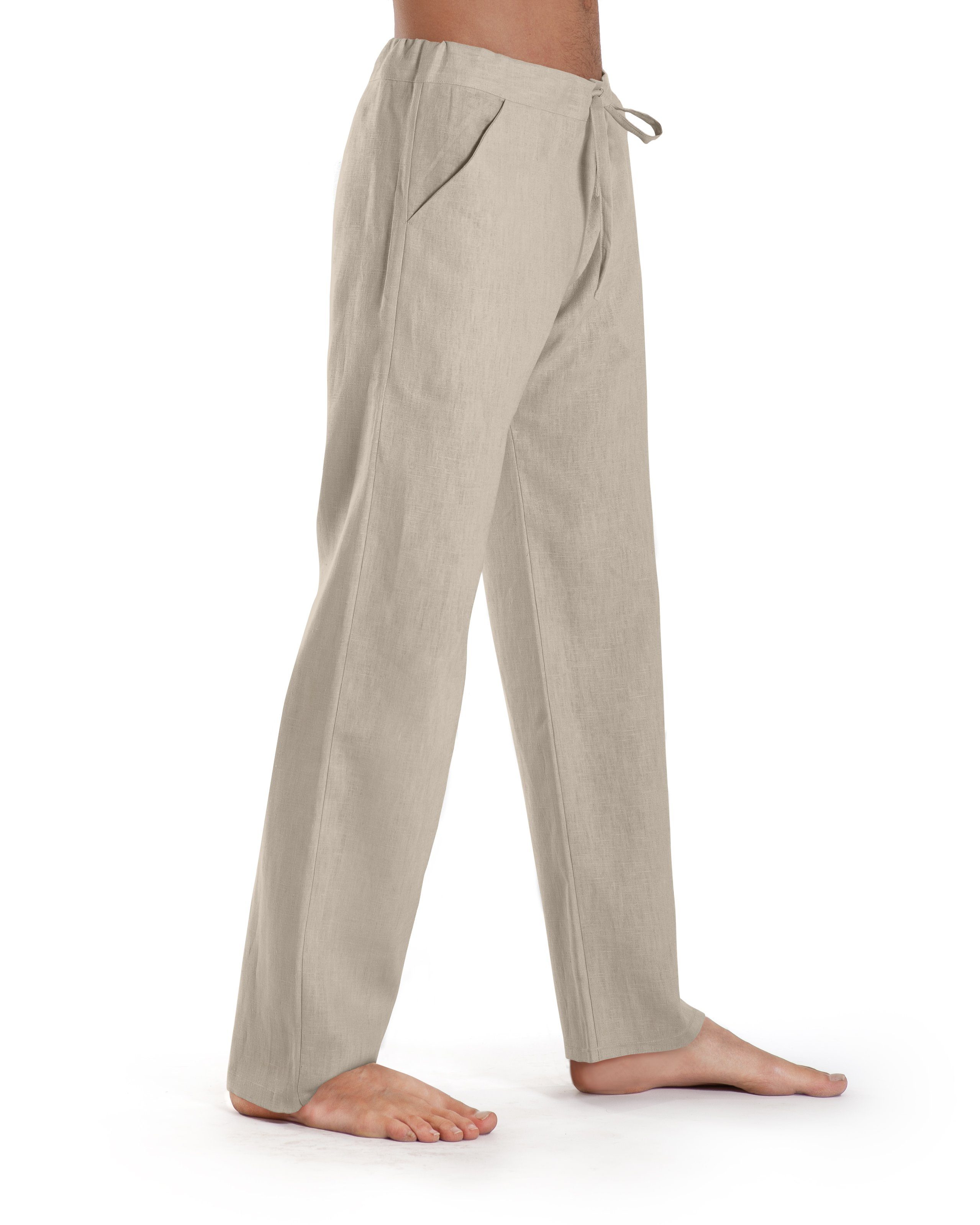 SCHAZAD Leinenhose beige Essential-Slim