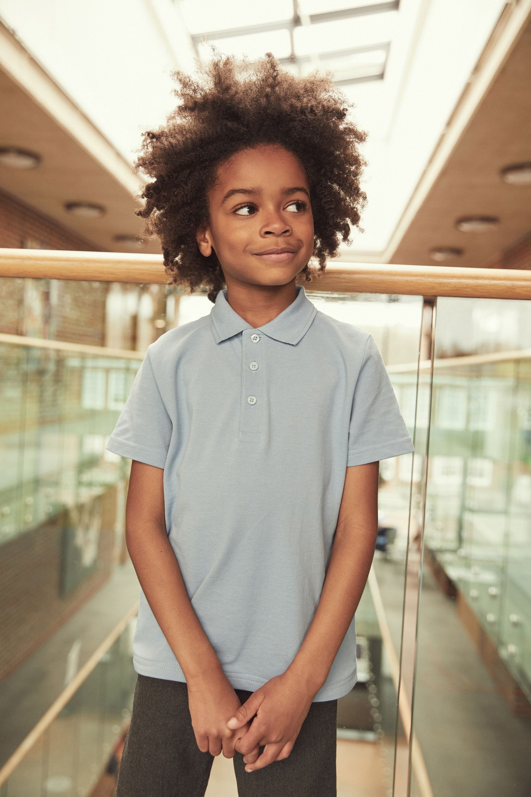Next Poloshirt Schul-Poloshirts aus Baumwolle im 2er-Pack (2-tlg)