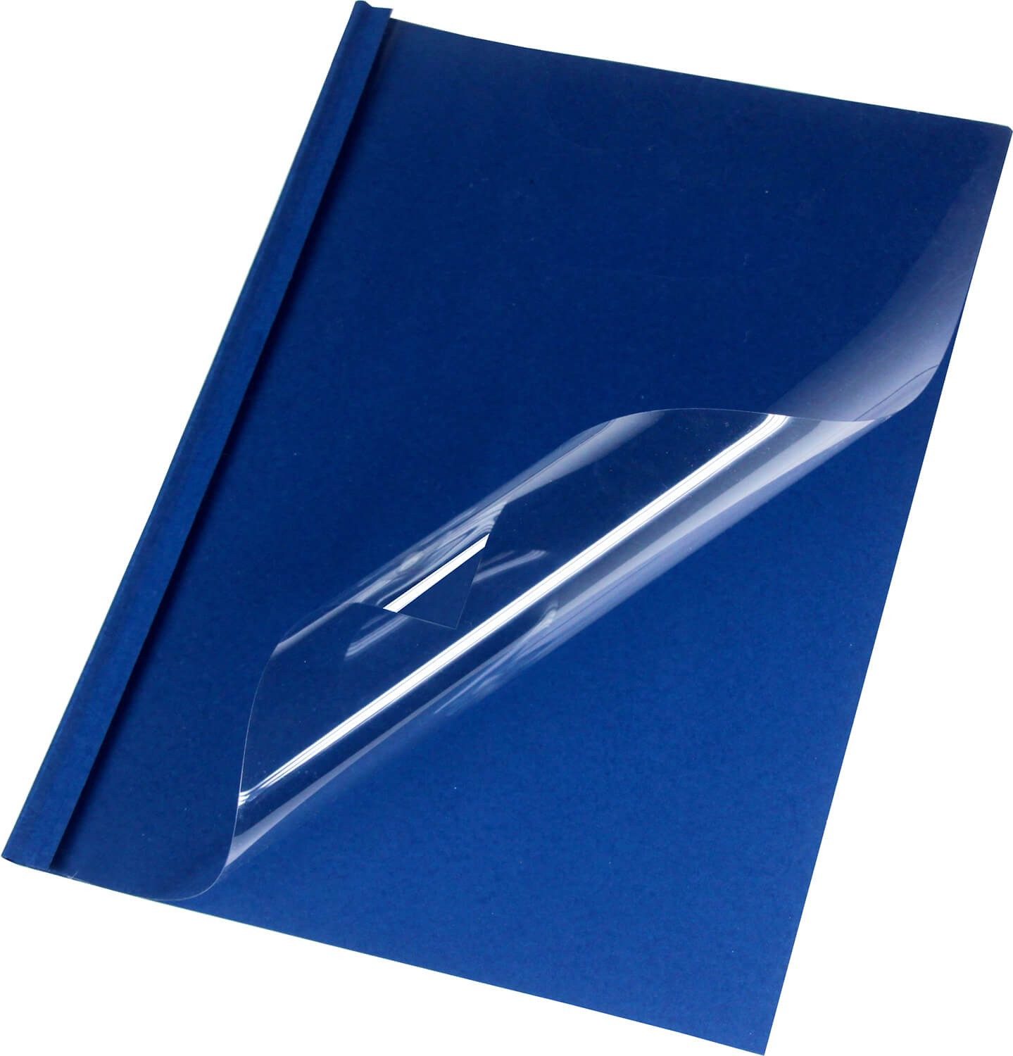 LMG Germany Thermo-Bindemappe 50 LMG Thermo-Bindemappen blau Lederkarton für 20 - 30 Blatt, (