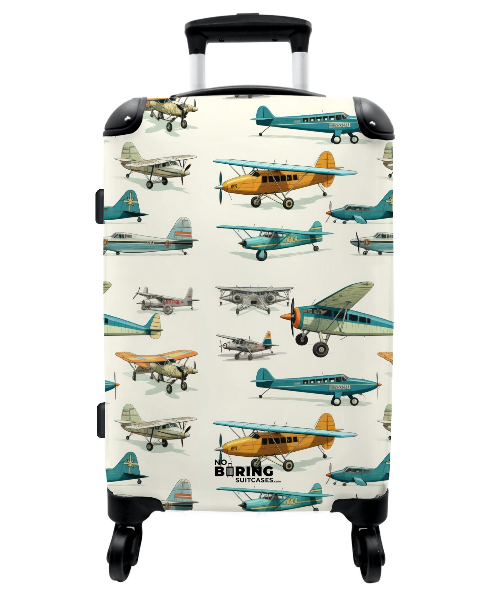 - Aufgabegepäck Orange, Flugzeuge Rollen - Reisekoffer Große mit - Koffer Rollen, 67x43x25cm Blau - 4 NoBoringSuitcases.com© Rollkoffer Kinder 4 Trolley