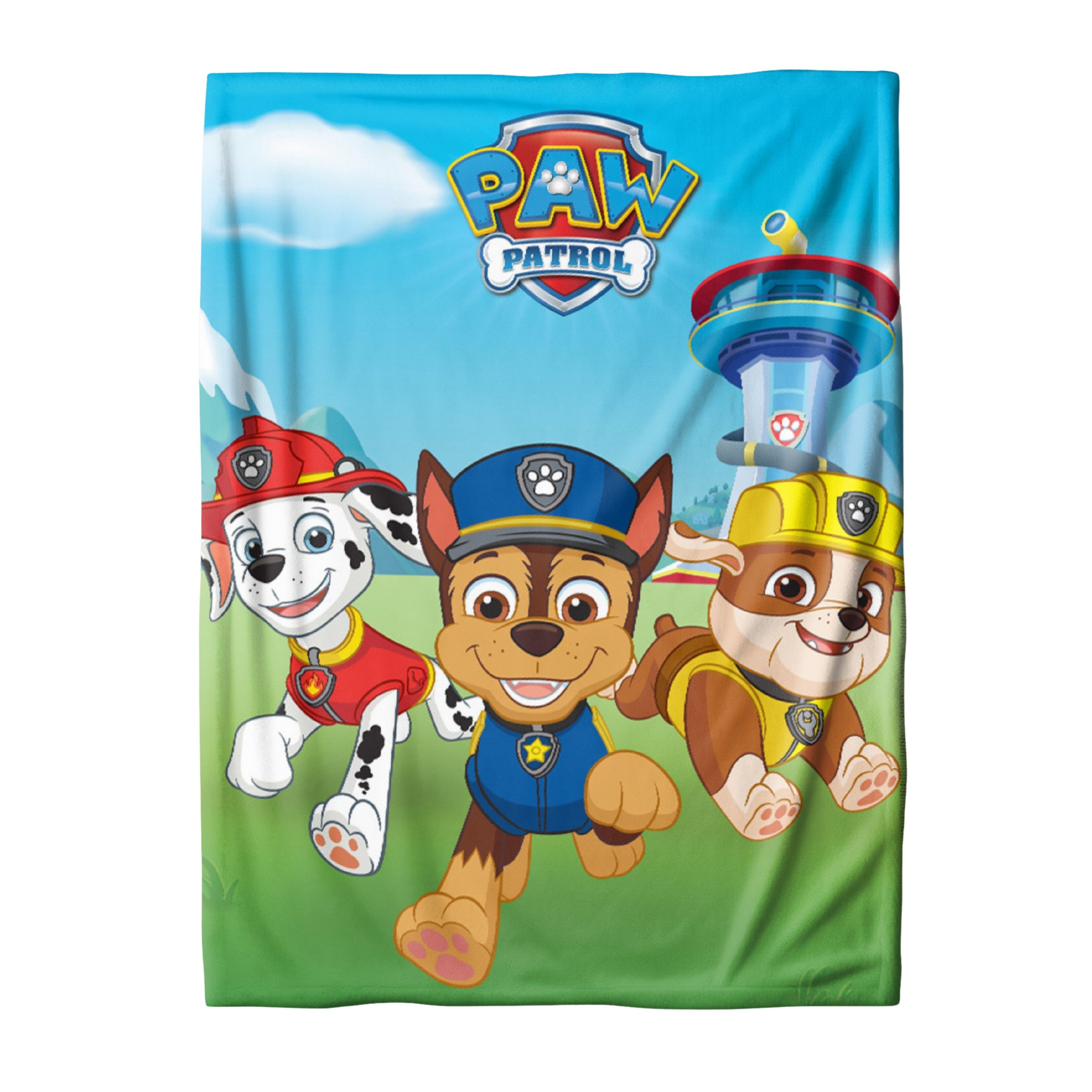 Kinderdecke Paw Patrol 130x170 cm, weich und kuschelig, passend zur Bettwäsche, MTOnlinehandel, Sofadecke, das perfekte Geschenk für Mädchen und Jungen