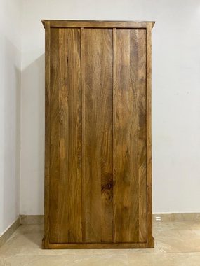 Oriental Galerie Mehrzweckschrank Natur Schrank Latika Indien 200 cm Küchenschrank, Wohnzimmerschrank, Geschirrschrank