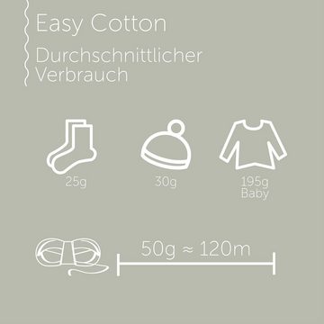 Schachenmayr Baby Smiles Easy Cotton Wolle zum stricken und häkeln Häkelwolle, 120,00 m (Babywolle Baumwollmischgarn, Strickwolle, Strickgarn, Handstrickgarn), speichelecht, trocknergeeignet