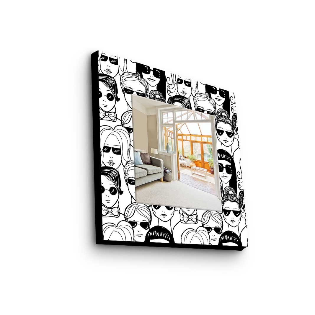 Wallity Wandspiegel MER1230, Bunt, cm, 50 Spiegel x 50