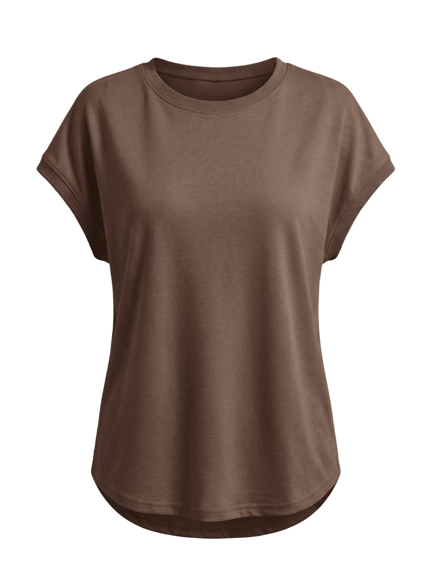 T-Shirt Damen Lässige Tunika-Tops mit Rundhalsausschnitt