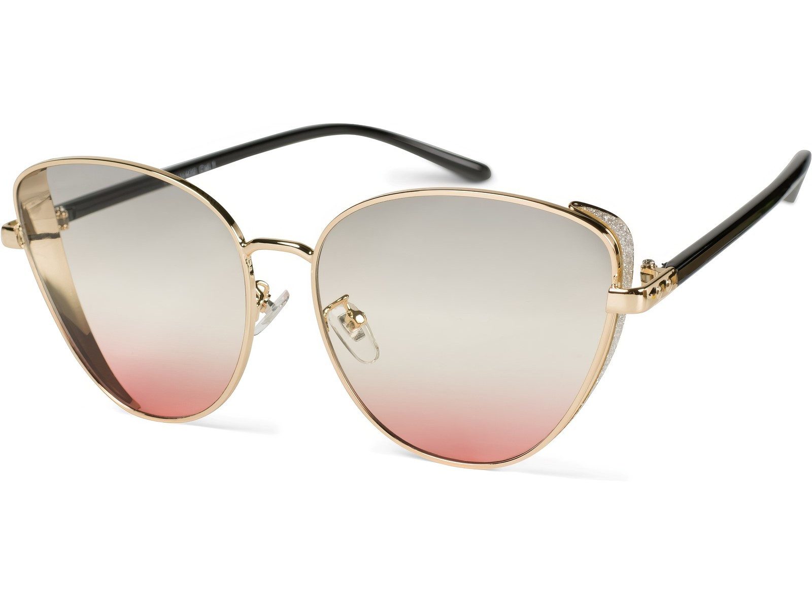 styleBREAKER Sonnenbrille Cateye Sonnenbrille mit Glitzer Side Shield (1-St) Gradient