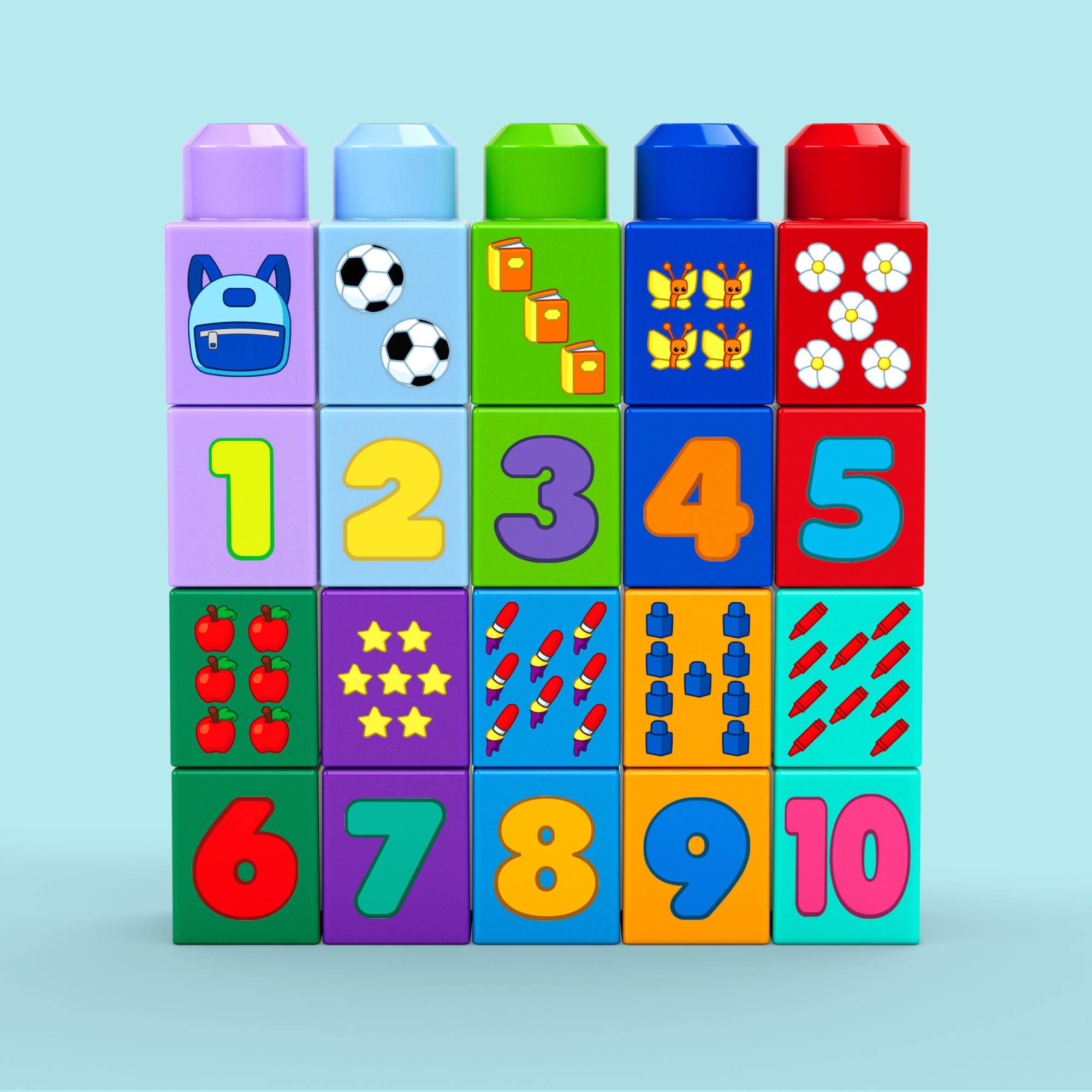 MEGA BLOKS MEGA BLOKS Bau- und Lernbus Spielbausteine