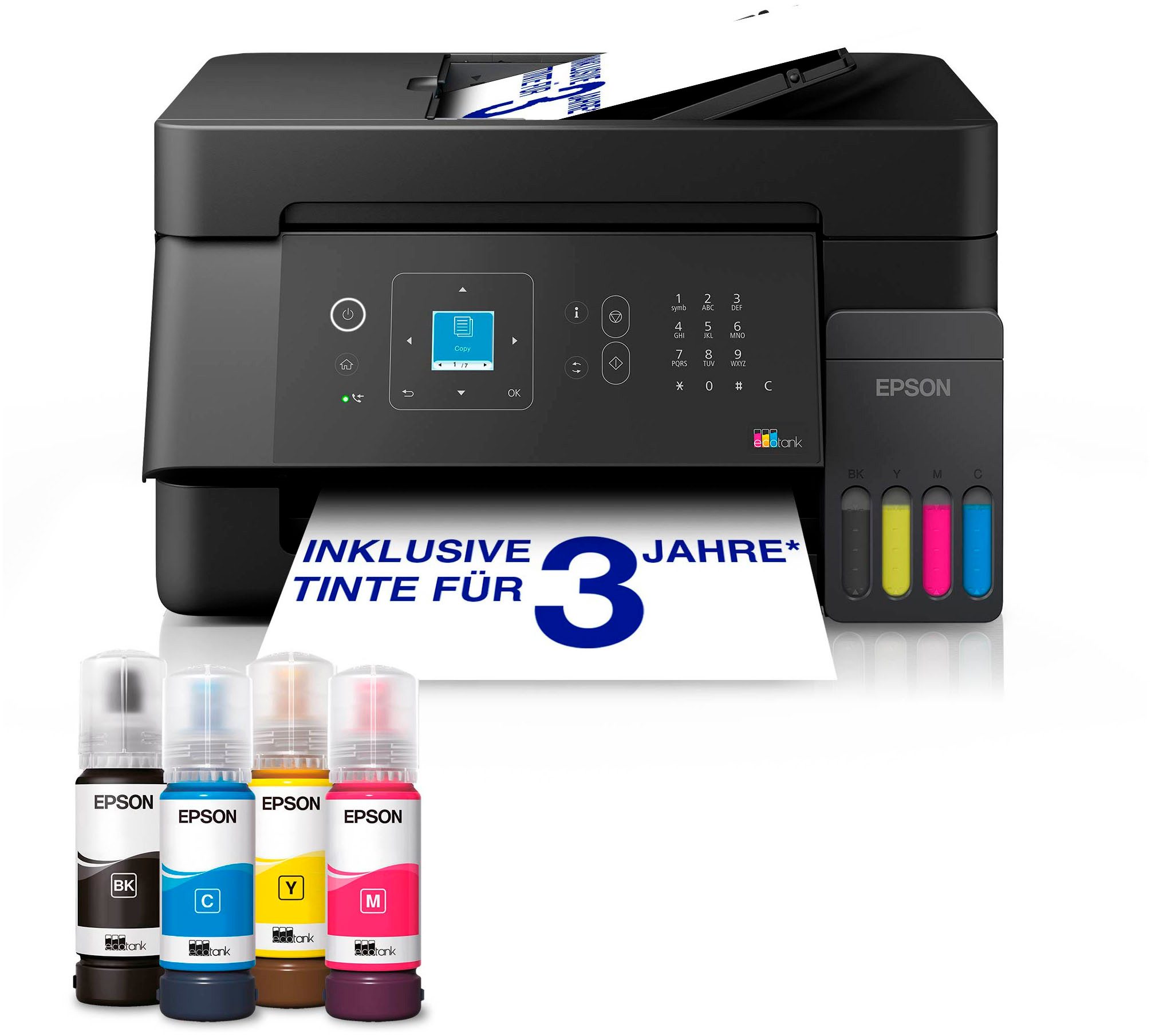 Epson EcoTank ET-4900 Multifunktionsdrucker, (WLAN (Wi-Fi), LAN (Ethernet), Wi-Fi Direct)