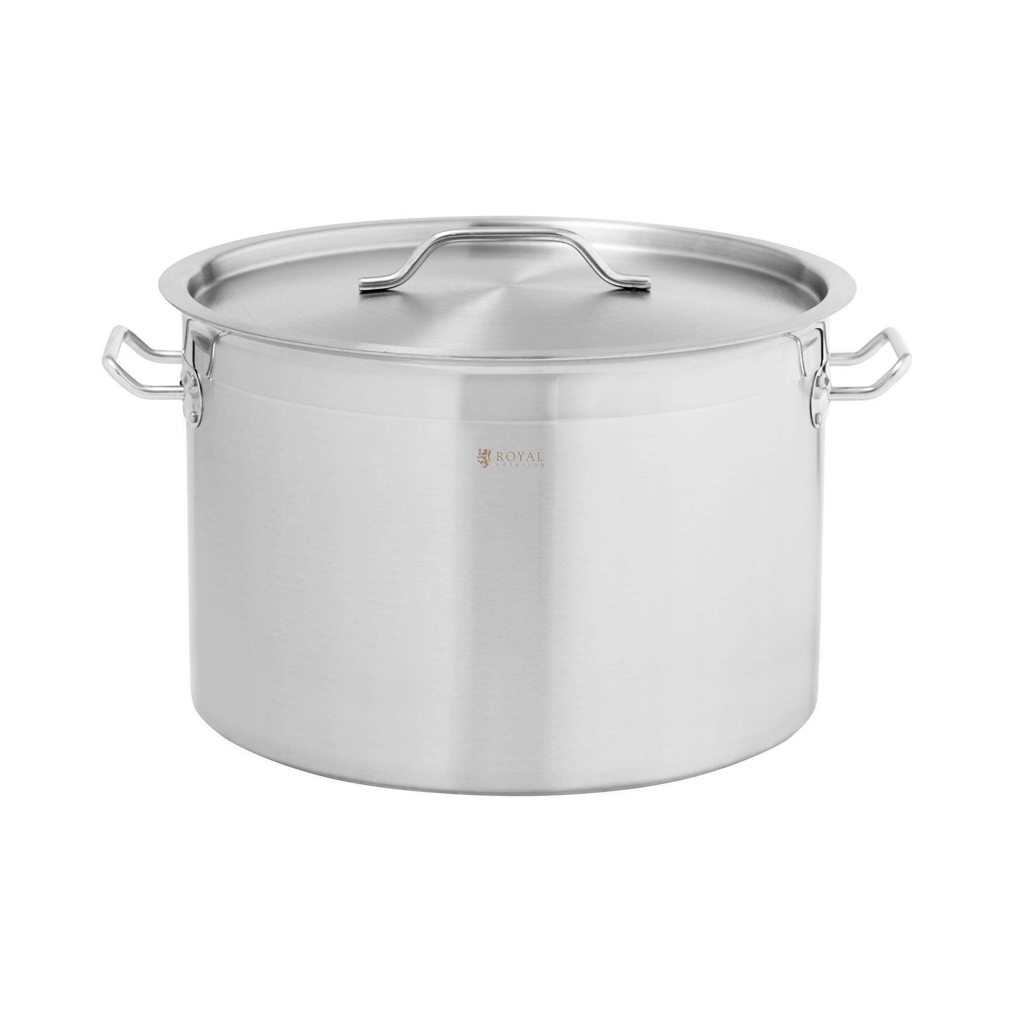 Royal Catering Kochtopf Edelstahl Kochtopf Induktion Topf Suppentopf Universaltopf 23 L Ø 35, Edelstahl, verschiedene Größen