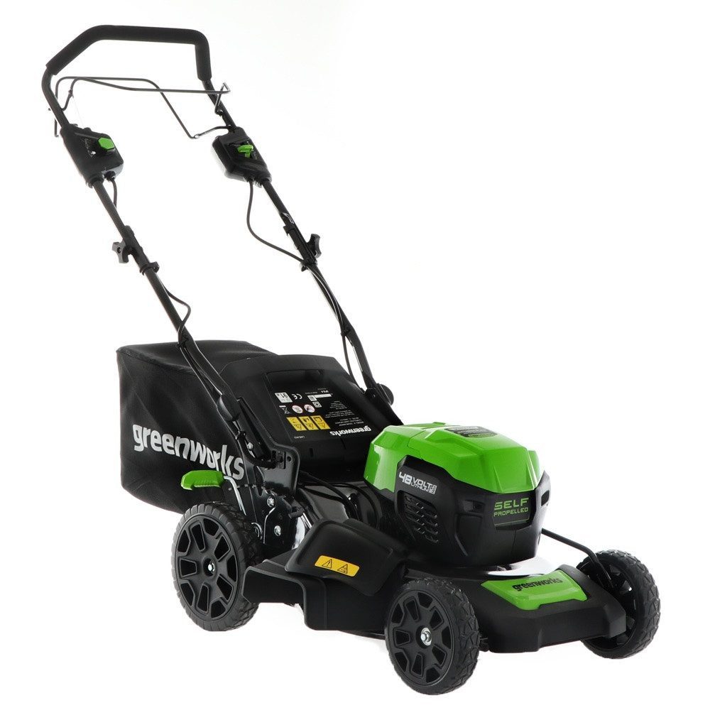 Greenworks Akkurasenmäher Greenworks Akku - Rasenmäher GD48LM46SP - ohne Akku und Charger, Akku und Ladegerät sind nicht im Lieferumfang enthalten