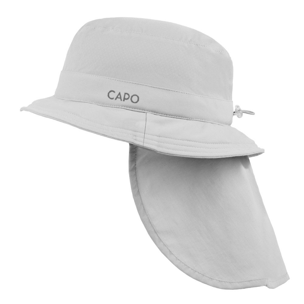 CAPO Fischerhut Fischerhut, Nackenschutz abnehmbar, Futter, UV 50 (1-St)
