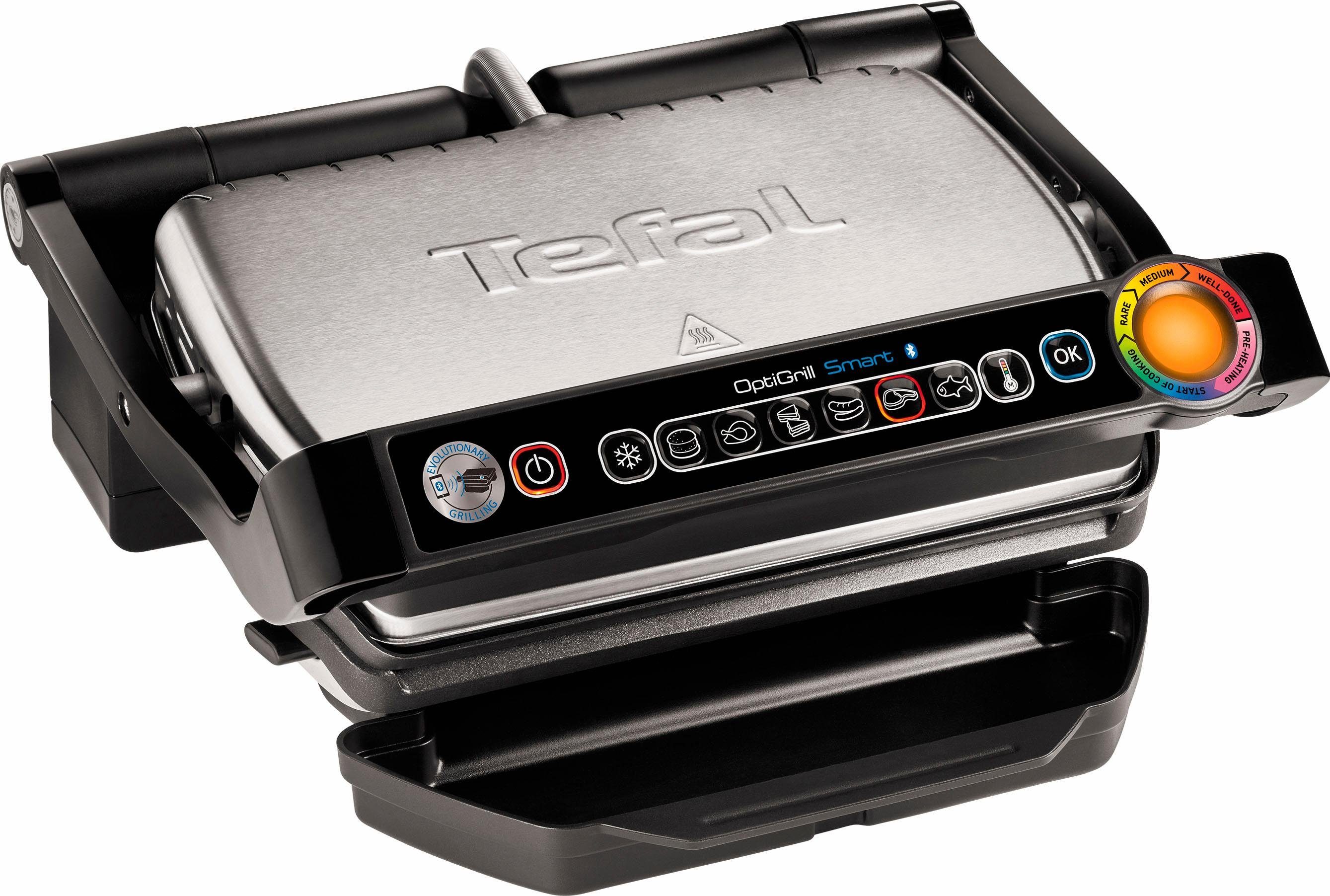 Tefal Küchenmaschine Tefal GC730D OptiGrill+ Smart Kontaktgrill mit, 2000 W
