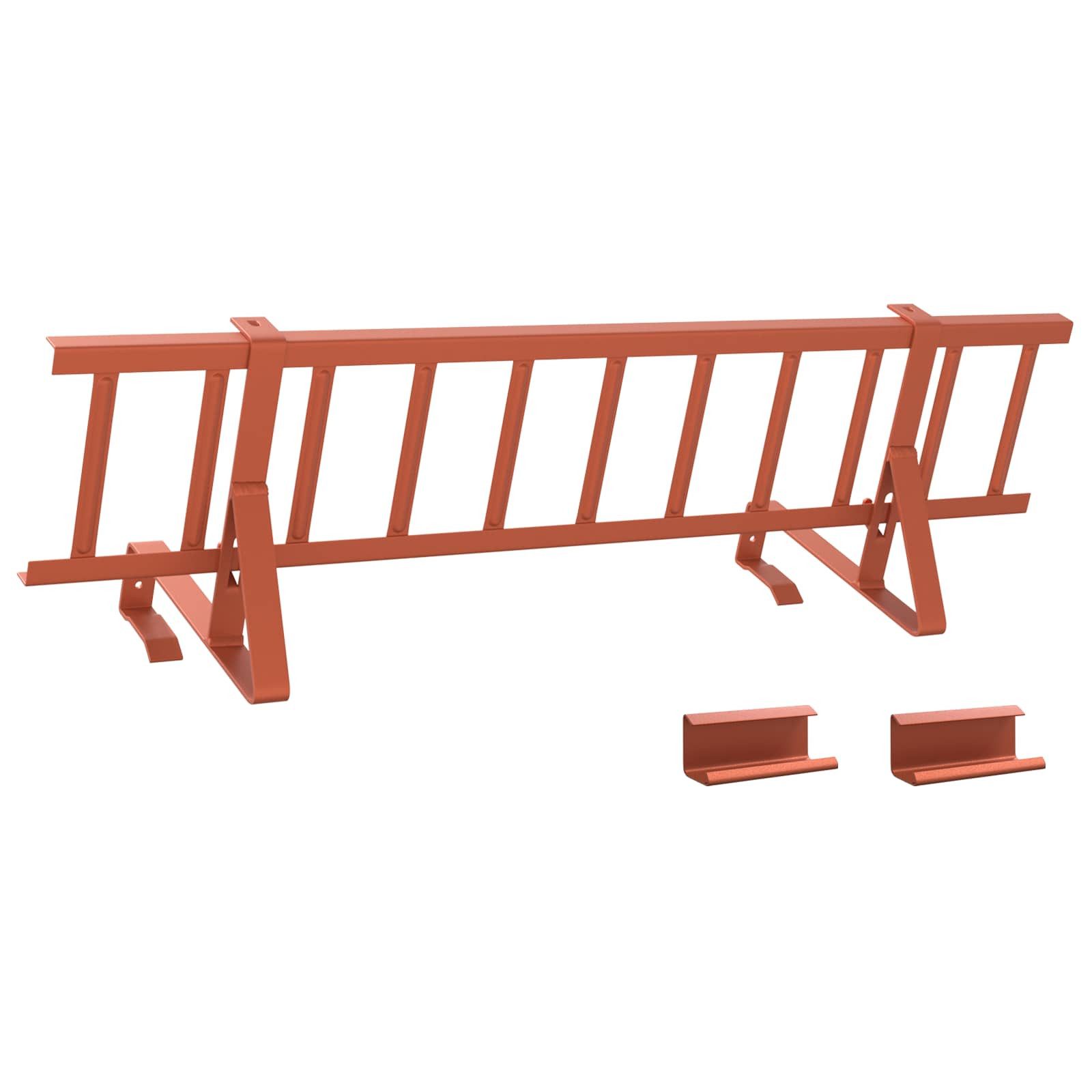 vidaXL Draht Dachschneeschild Rot 800 x 29,5 x 34,5 cm Stahl, (1St)
