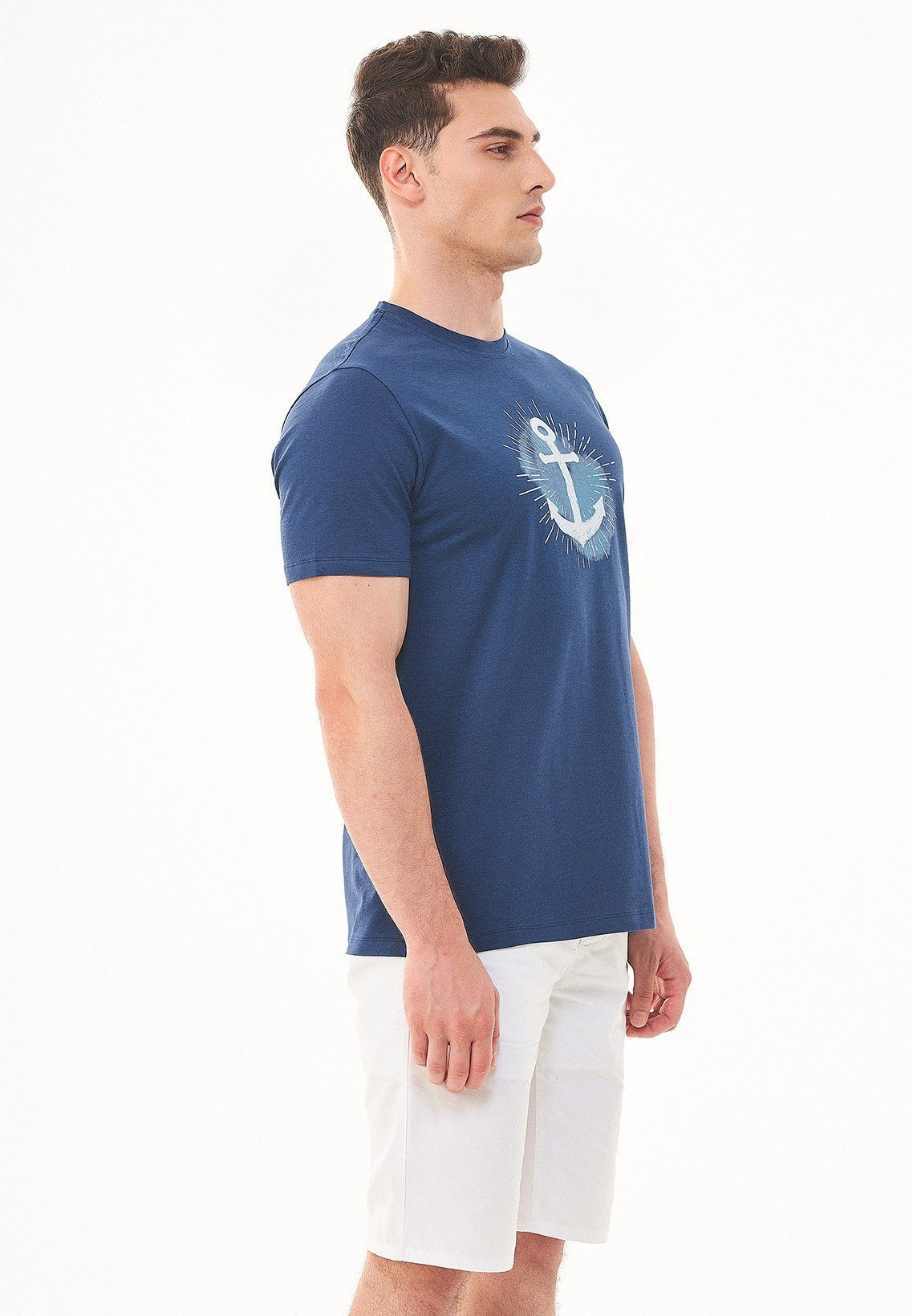 T-Shirt ORGANICATION Blau