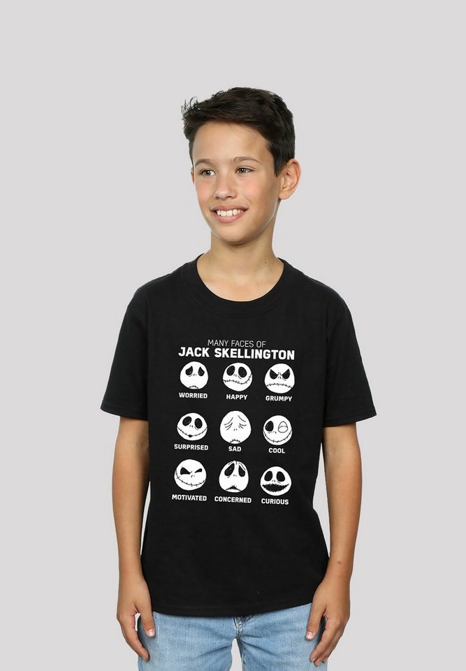 F4NT4STIC T-Shirt Disney Nightmare Before Christmas Faces of Jack Print
