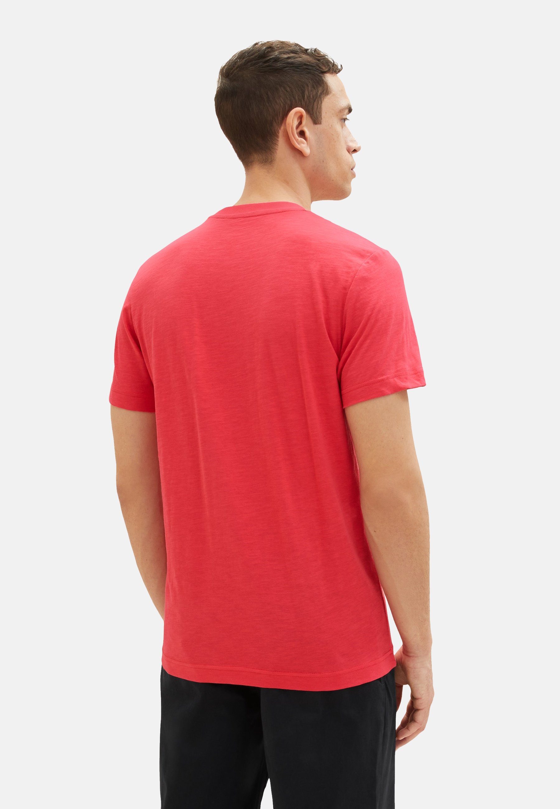 rot TOM T-Shirt Kurzarmshirt (1-tlg) T-Shirt TAILOR