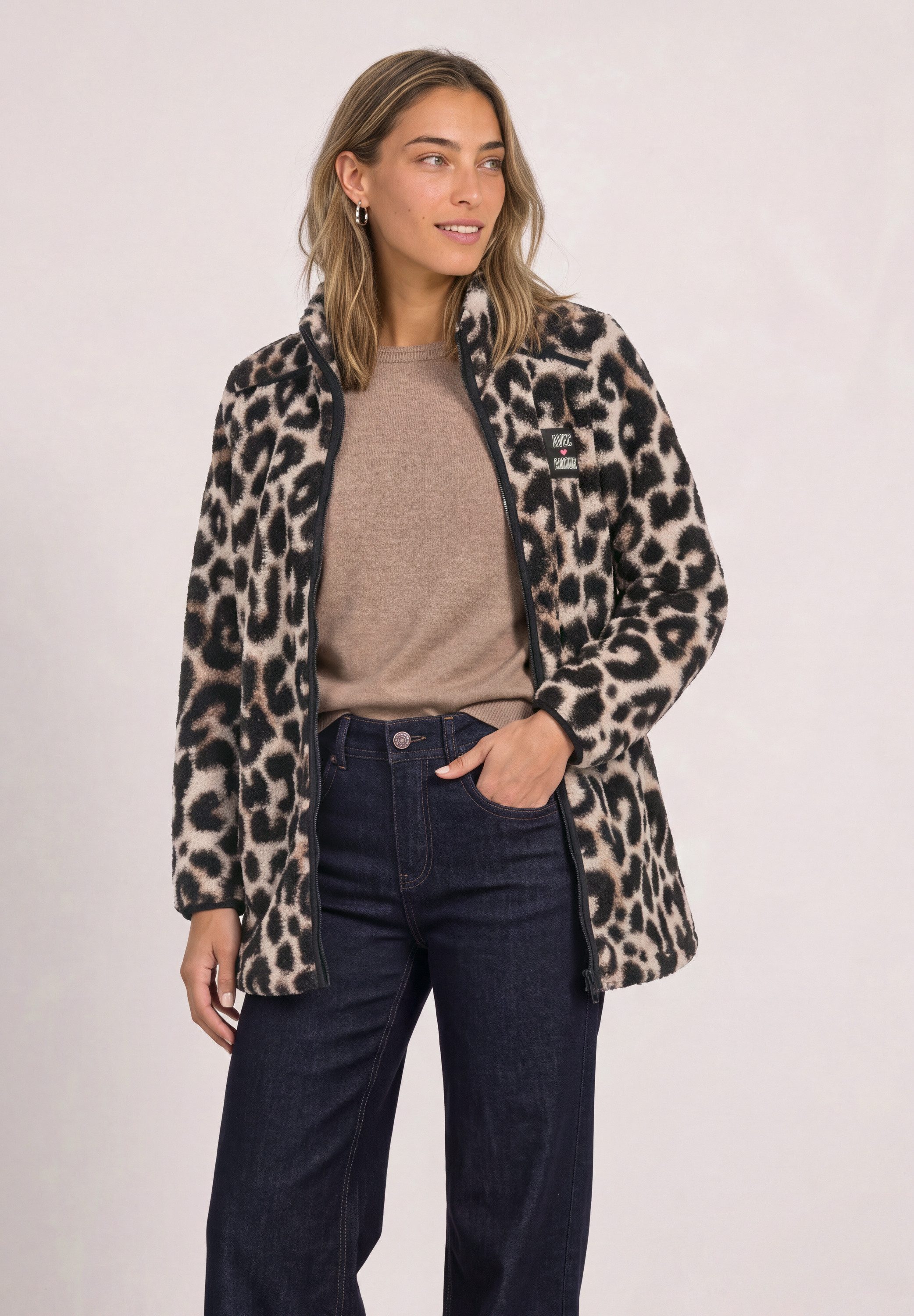 STREET ONE Fellimitatjacke mit Stehkragen