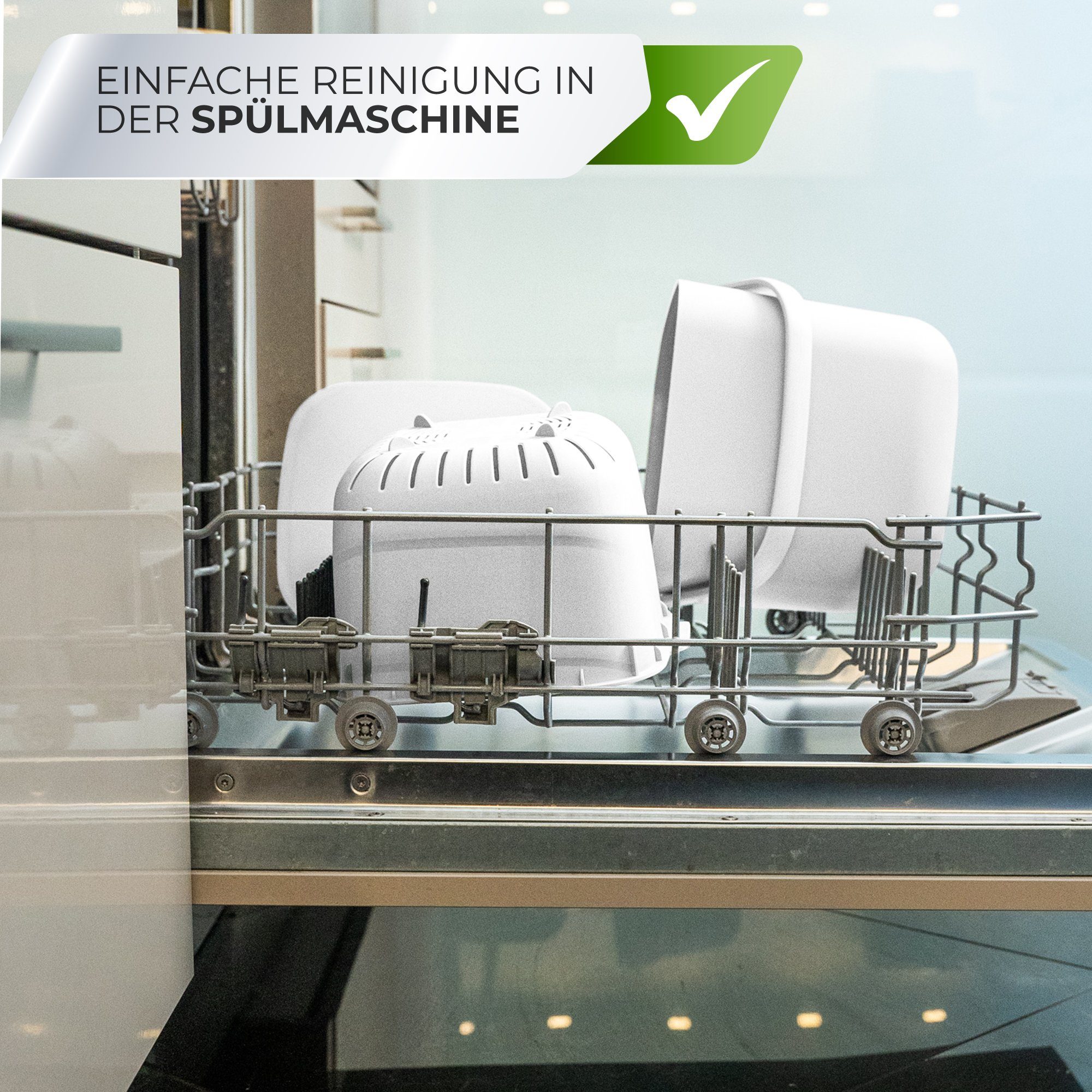 YourCasa Biomülleimer YourCasa® Biomülleimer Küche - Komposteimer für alltäglichen Biomüll, Mit Sieb, Spülmaschinenfest