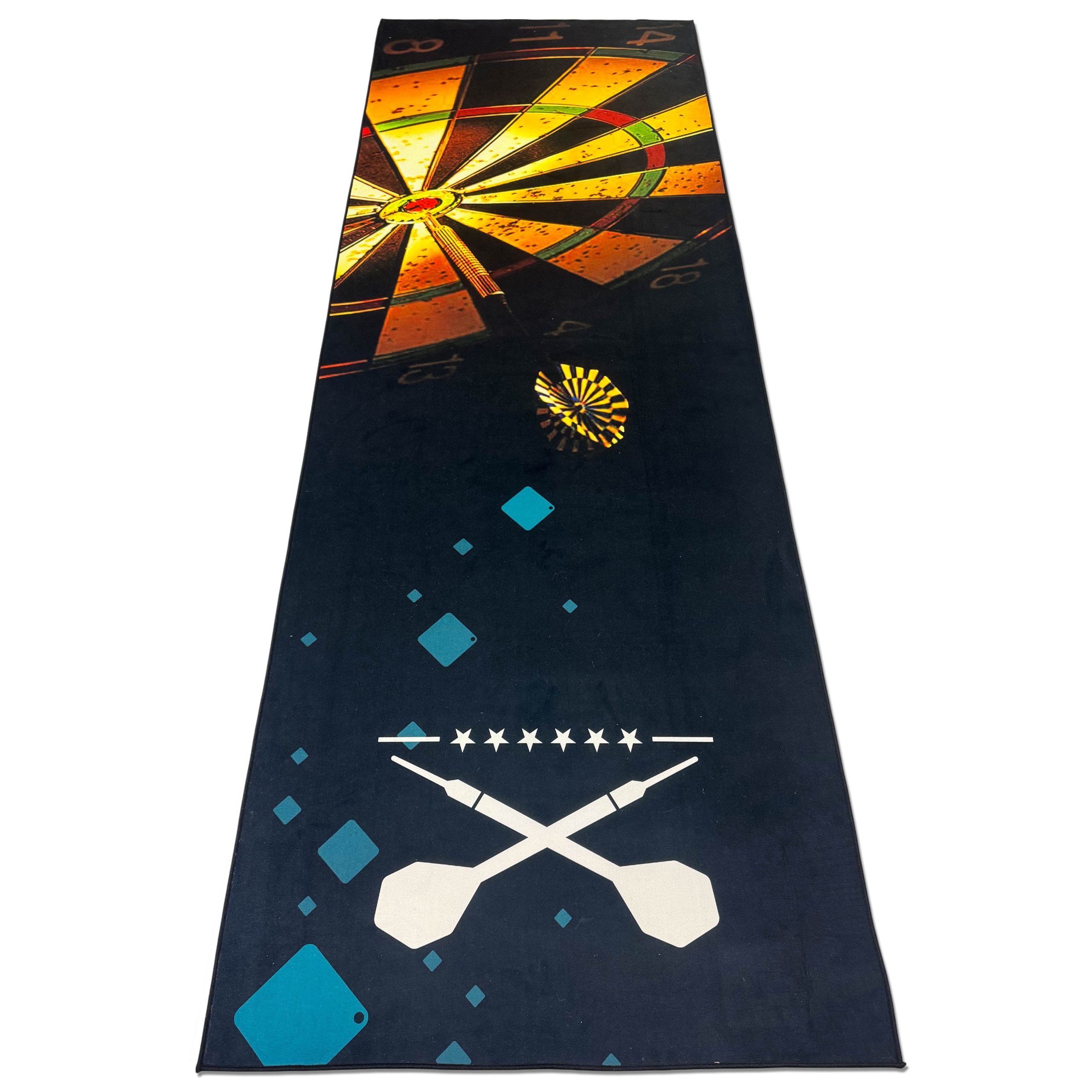 TeppichHome24 Teppich Dartmatte mit Dartscheibe und Abwurflinie, rechteckig günstig online kaufen