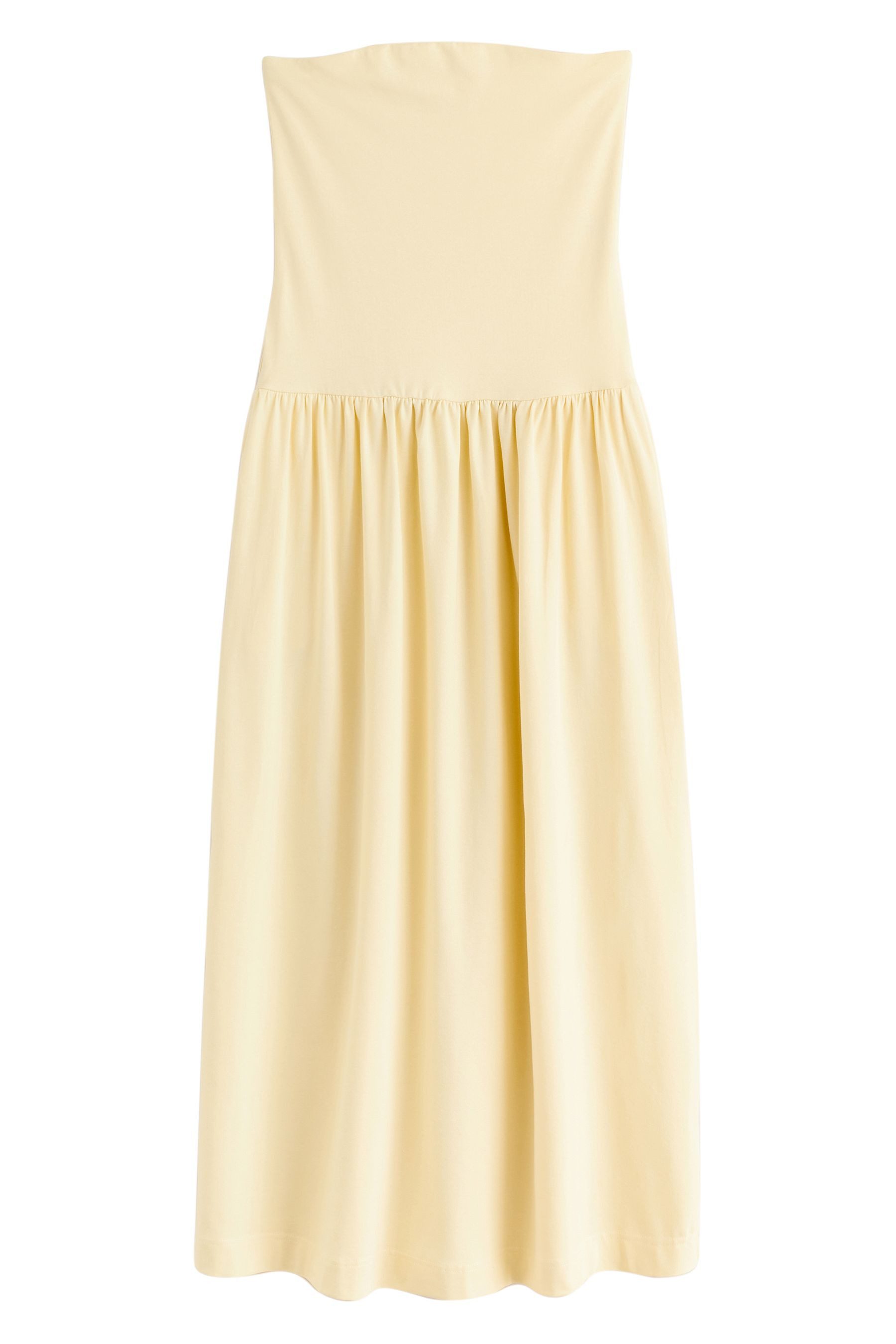 Next Jerseykleid Bandeau-Maxikleid aus Jersey mit tieferTaille (1-tlg)