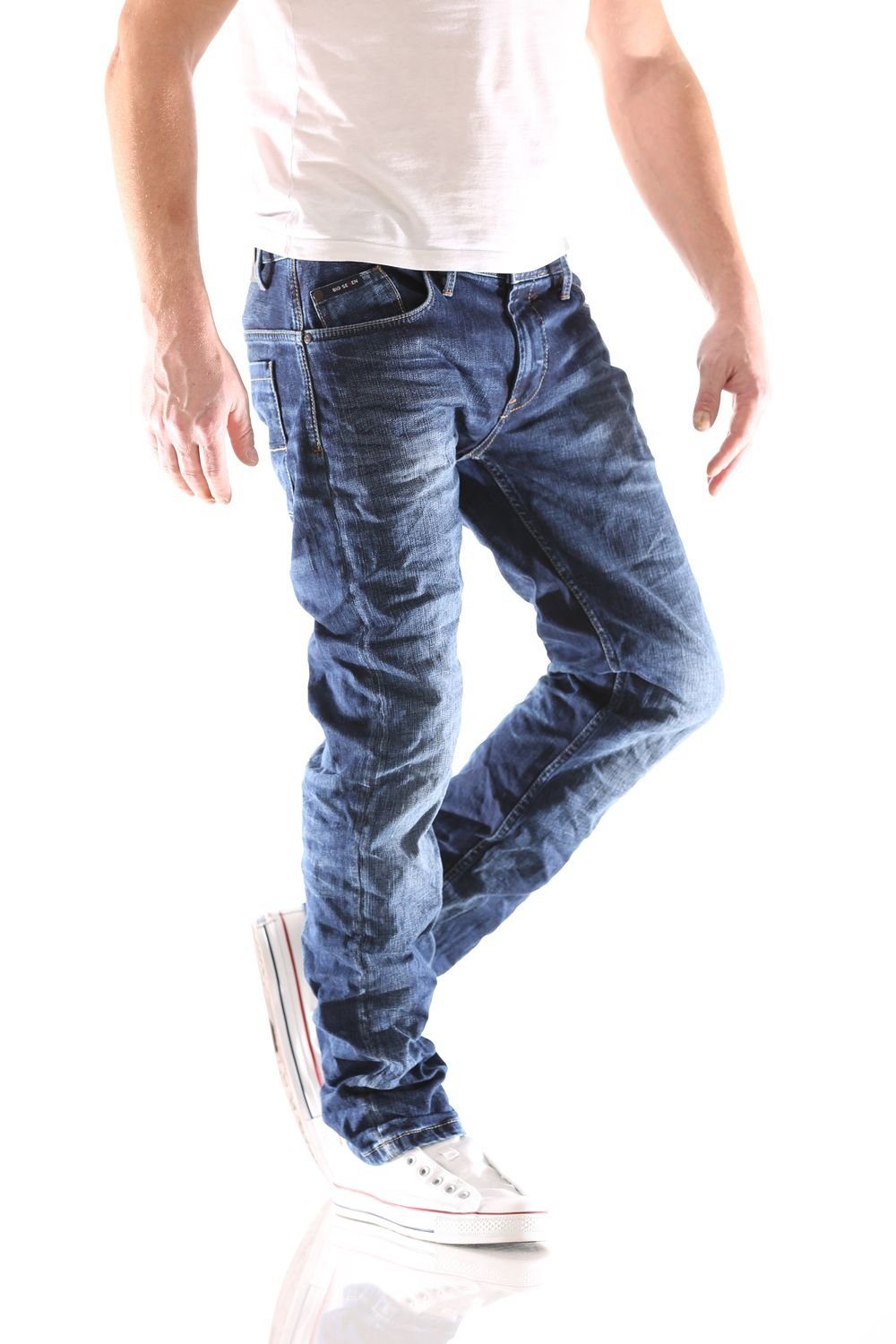 Seven Big Morris Regular Blue Herren Regular-fit-Jeans Jeans Big Seven Night