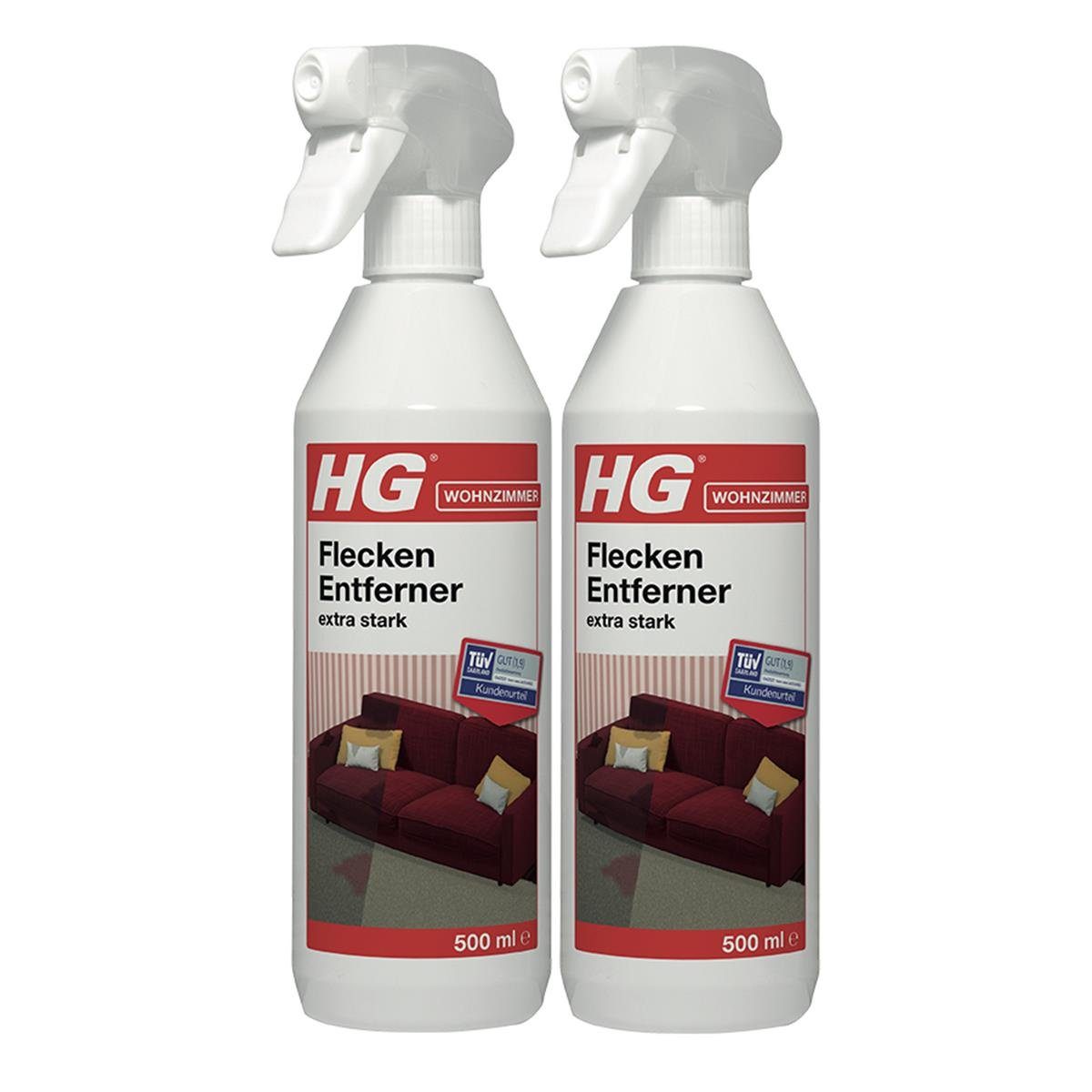 Uhrengeschäft HG HG Flecken Entferner fast (2er extra Für - stark 500ml Textilien Fleckentferner alle