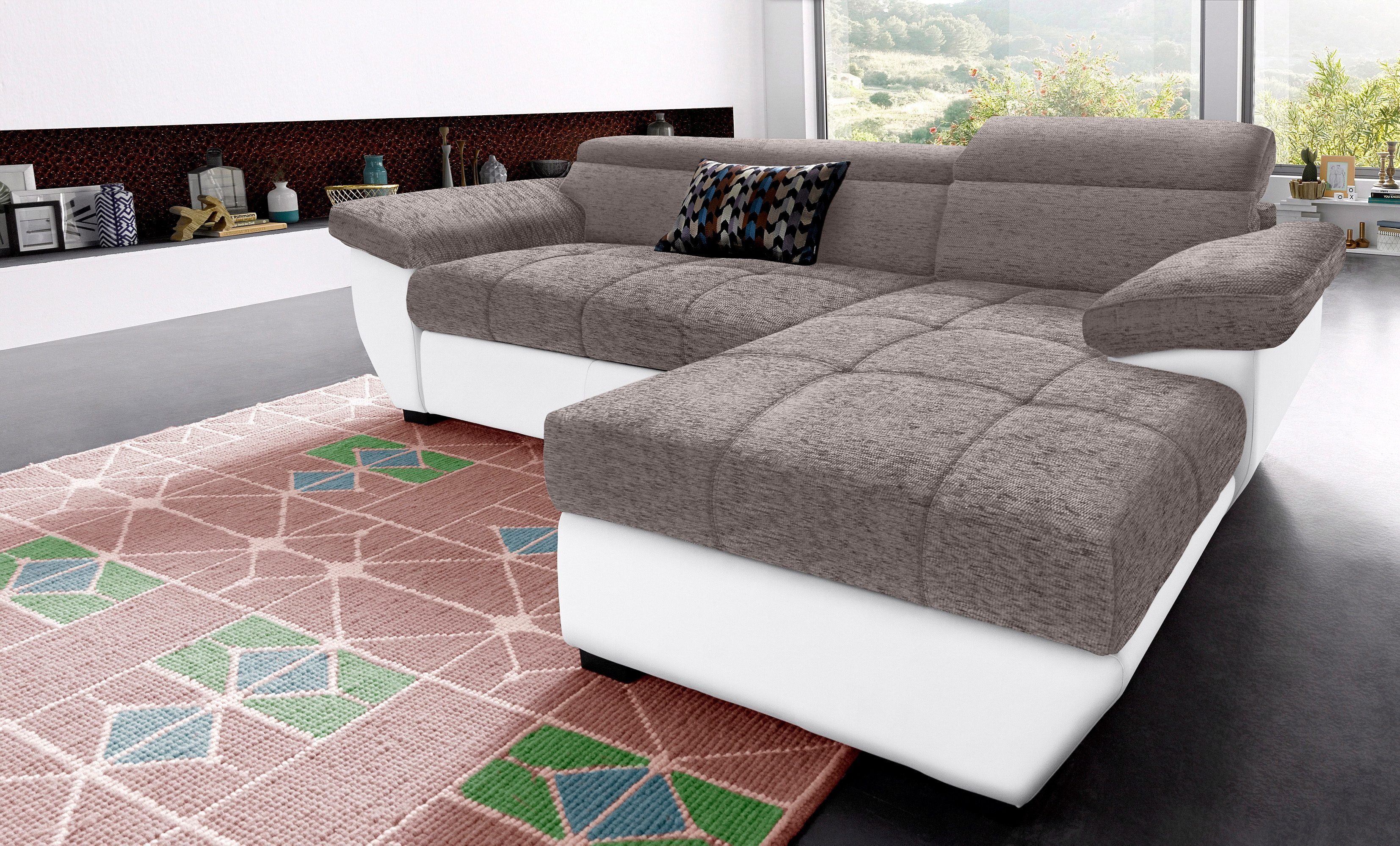 COTTA Ecksofa "Speedway L-Form" mit Kopfteilverstellung, wahlweise mit Bett günstig online kaufen