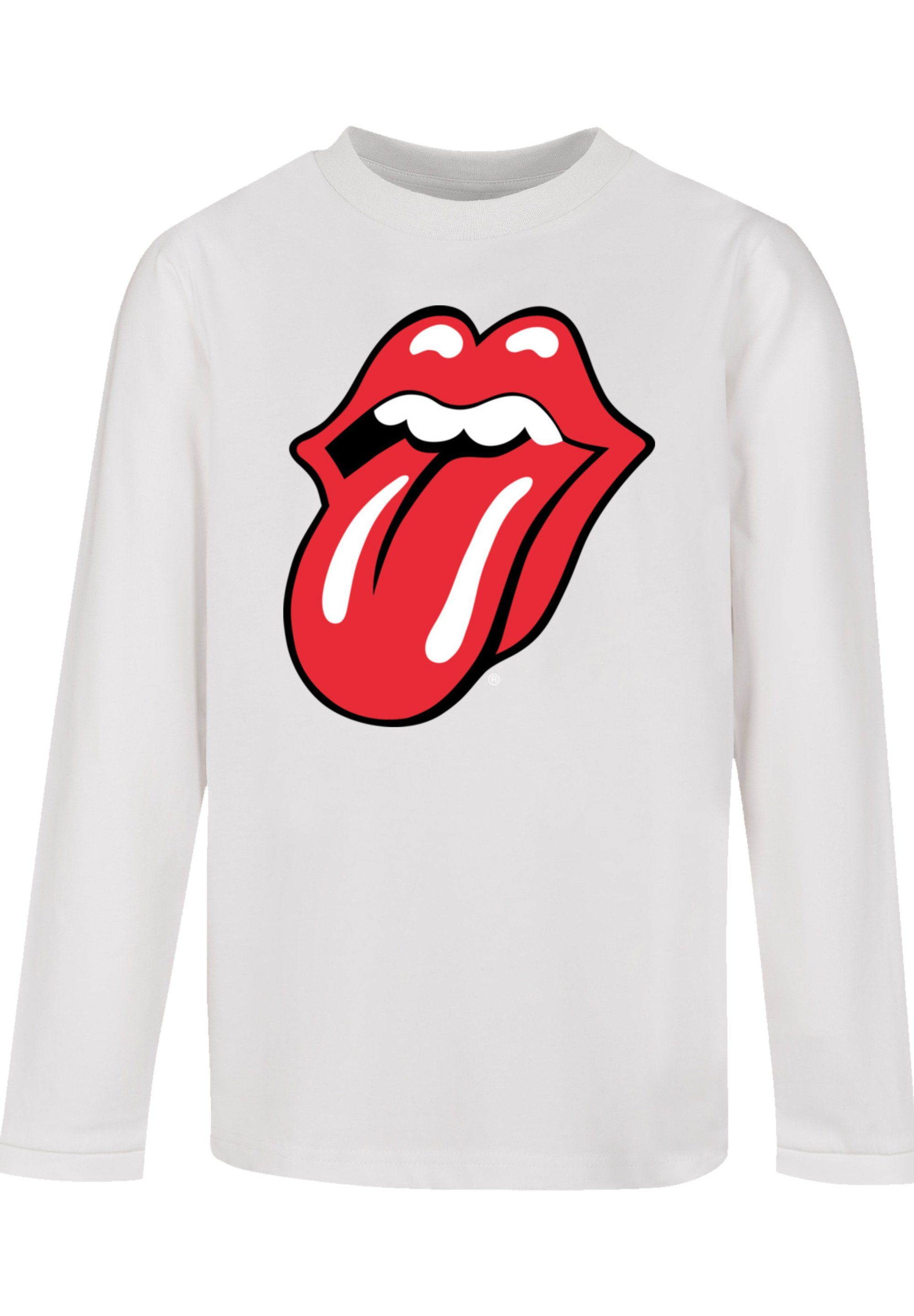 F4NT4STIC T-Shirt The Rolling Stones Print Classic weiß Tongue