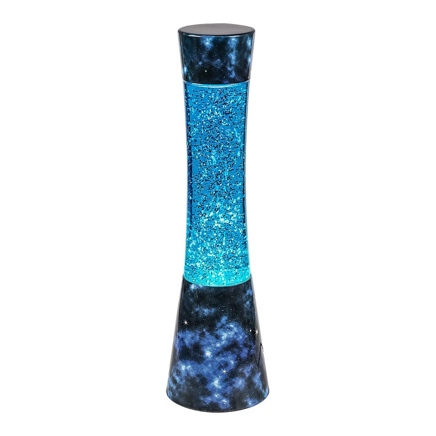 Rabalux Lavalampe Minka dekorative Lampe blau, mit Leuchtmittel, Glitzer-Lampe 39,5cm