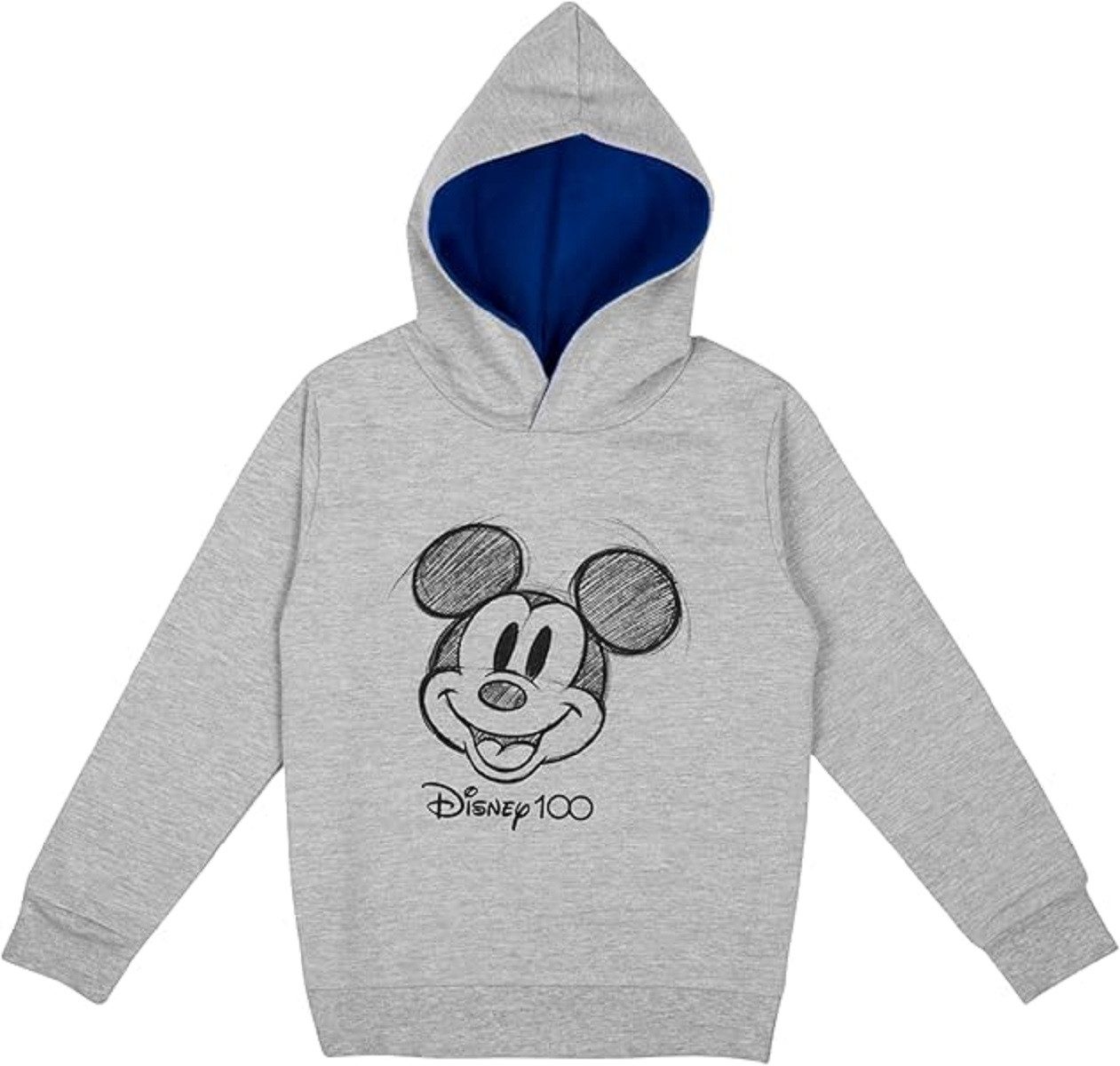 Disney Mickey Mouse Kapuzenpullover Kapuzenpullover Hoodie für Jungen Pullover mit Kapuze für Kinder Grau