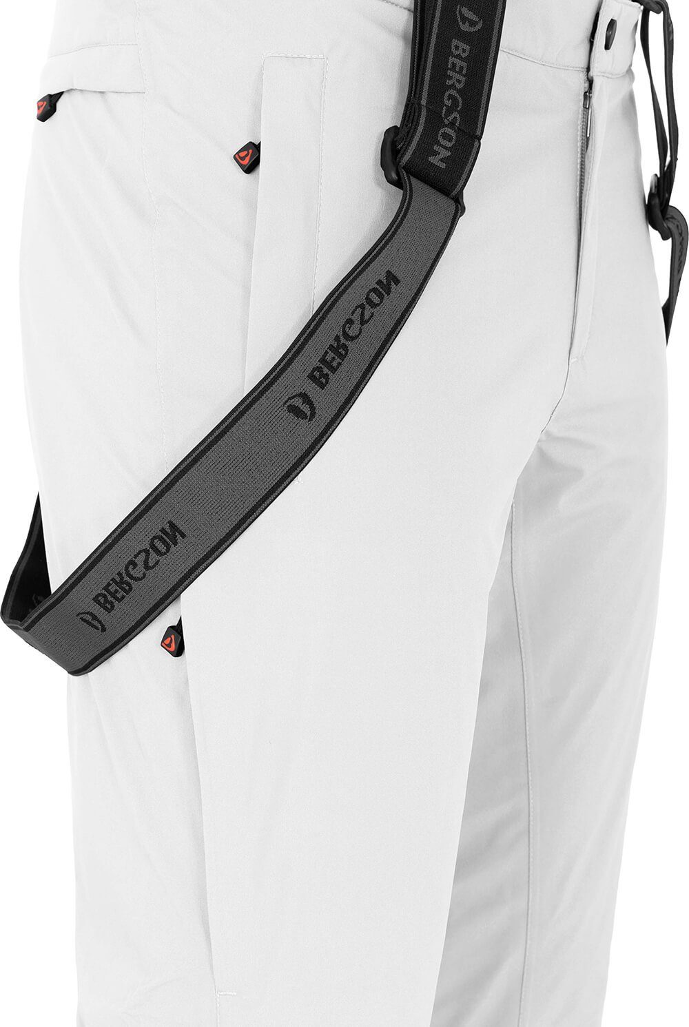 Bergson Skihose FLEX light unwattiert, Wassersäule, Kurzgrößen, weiß Herren 20000mm Skihose