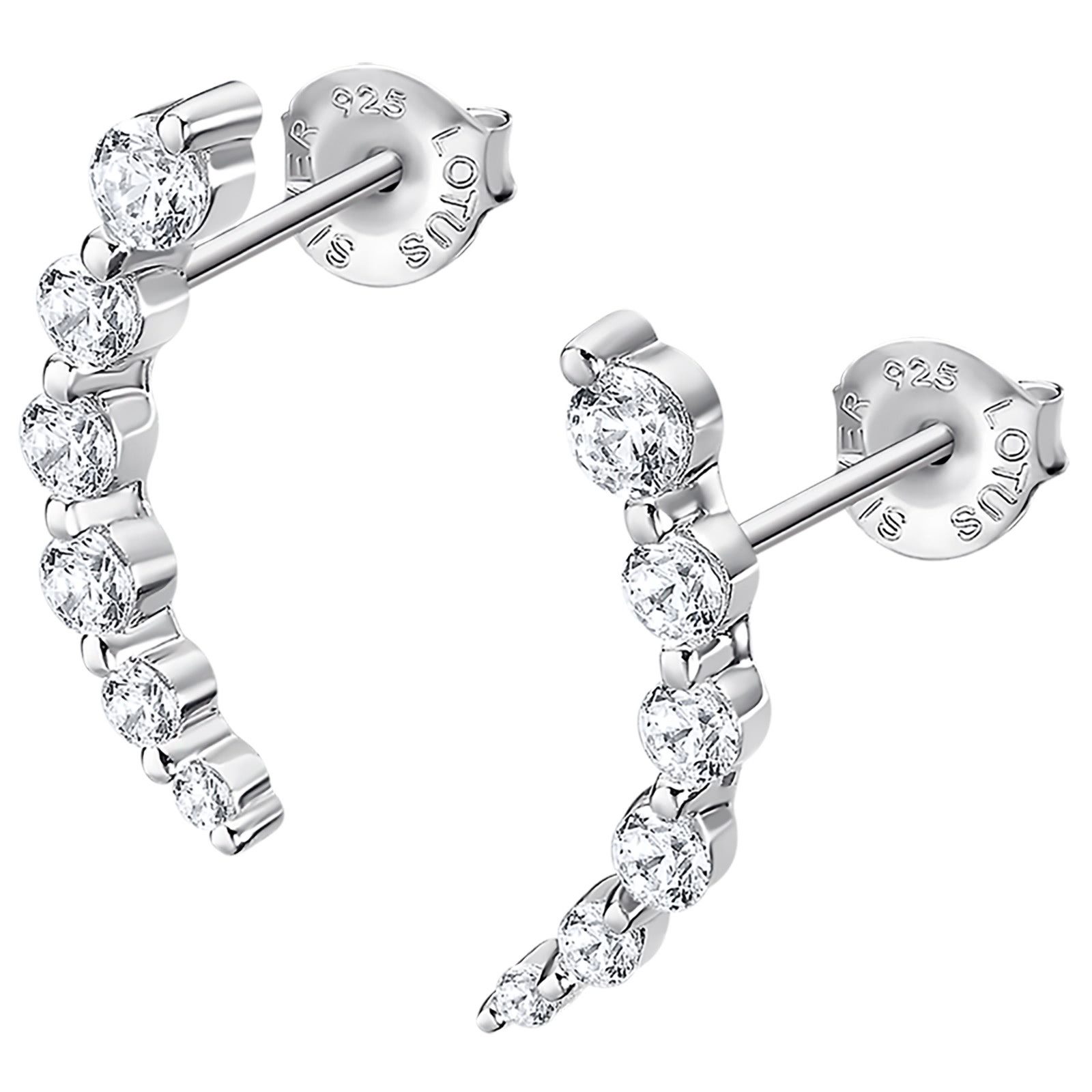 LOTUS SILVER Paar Ohrstecker LOTUS Silver Zirkoniastein 925 Silber (Ohrstecker), Ohrstecker Zirkoniastein 925 Sterling Silber, Farbe: silber