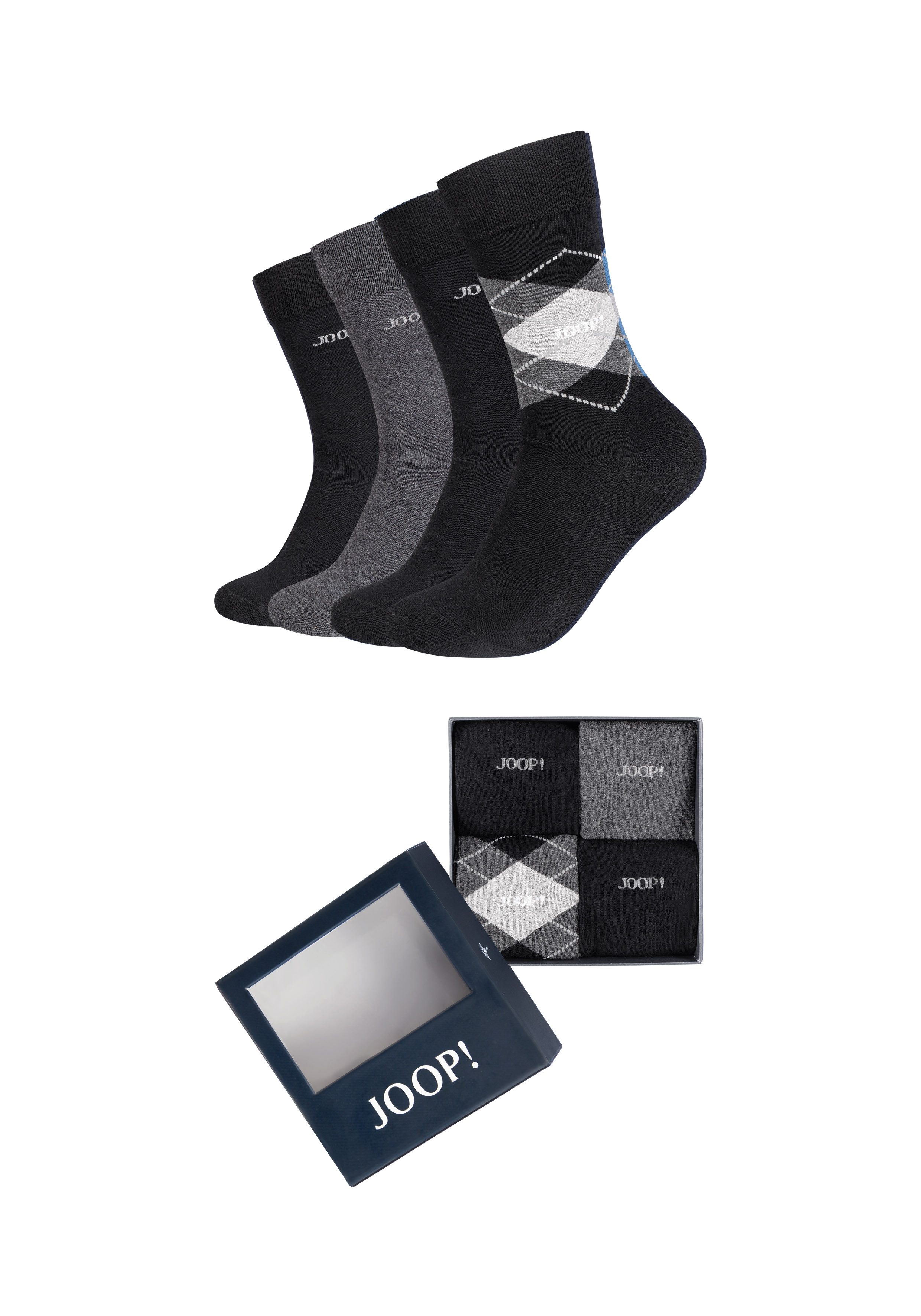 JOOP! Socken premium essentials (4-Paar) mit elastischem Bund günstig online kaufen