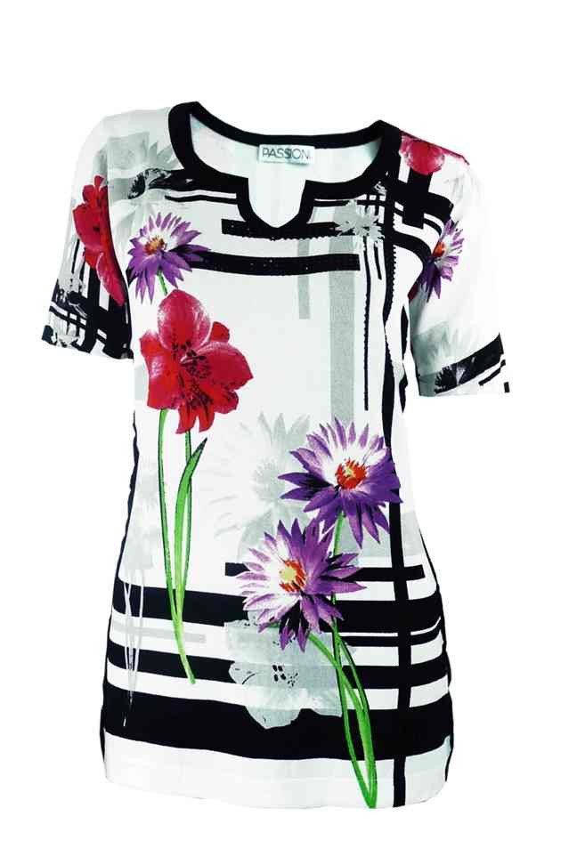 Passioni T-Shirt mit Geometrischem Muster und günstig online kaufen