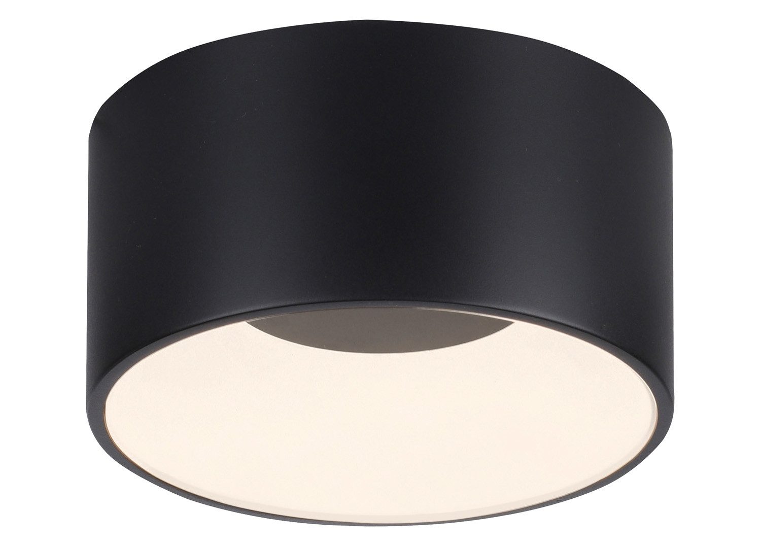 JUST LIGHT LED Deckenleuchte TANIKA, Ø 16 cm, 1-flammig, Schwarz, Kunststof günstig online kaufen