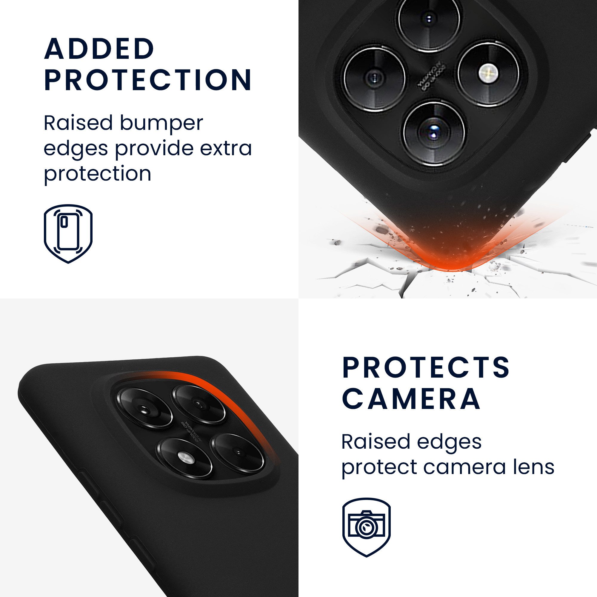 kwmobile Handyhülle Handyhülle für Xiaomi Redmi Note 14 Pro 5G / Redmi Note 14 Pro+ 5G, Weiches Handy Silikon Case - Schutzhülle Cover