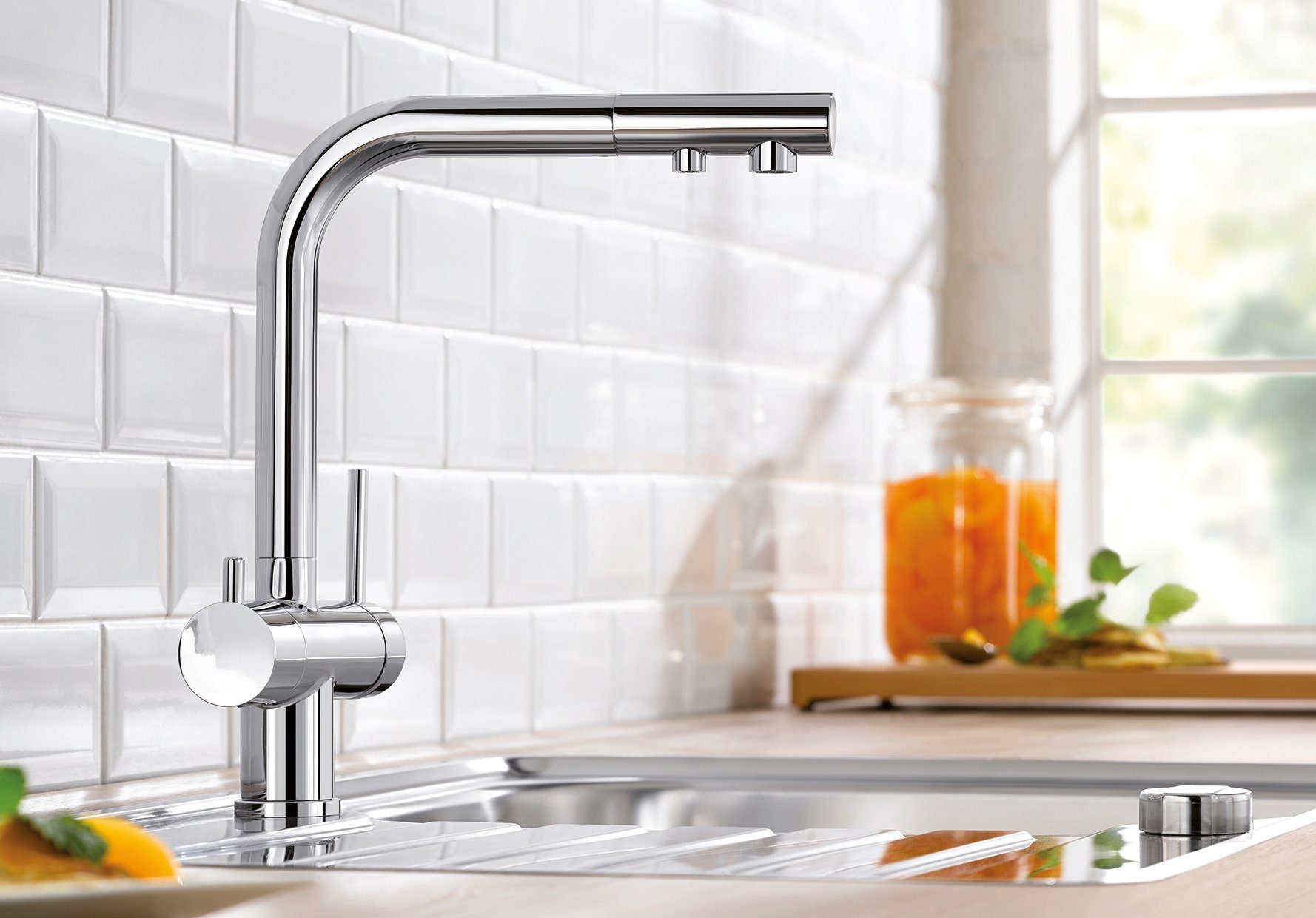 Blanco Küchenarmatur FONTAS II 3-in-1-Armatur für Kalt- und Warmwasser sowie für gefiltertes Wasser