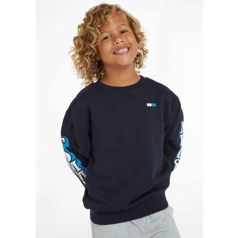 Tommy Hilfiger Sweatshirt FUN LOGO SWEATSHIRT mit Print auf den Ärmeln